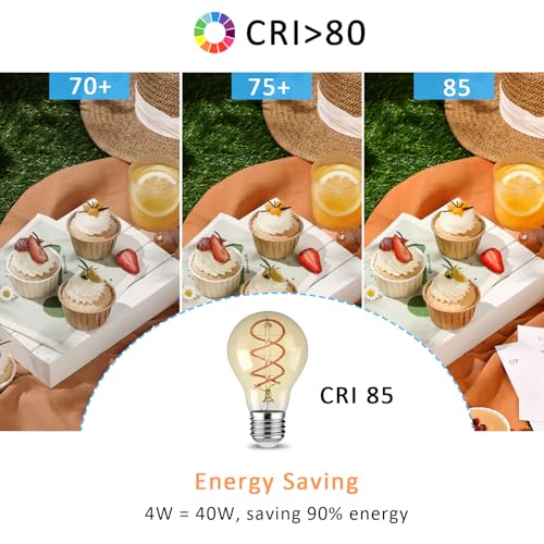 Detalle de YindaLux 3er Glühbirne E27 LED Warmweiß 2200K 4W | Filament Lampe