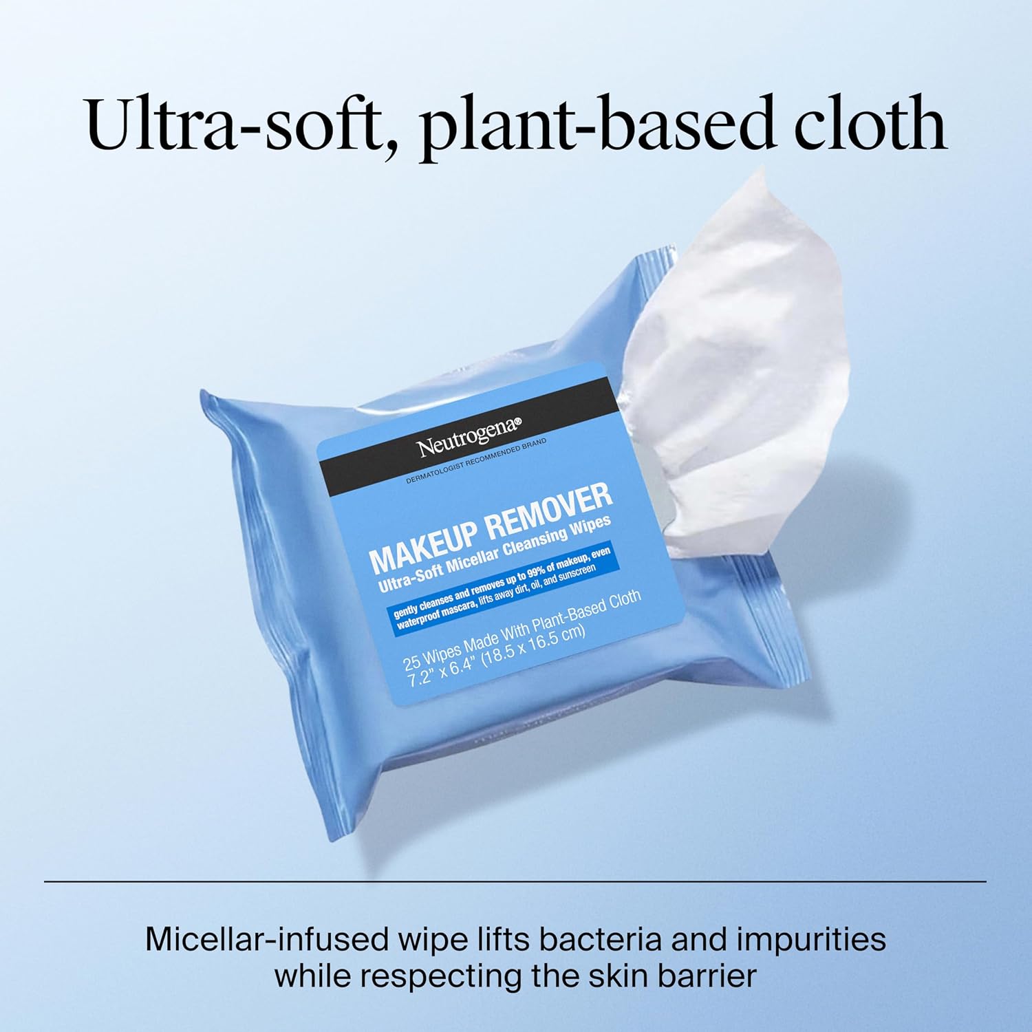 Detalle 1 de Neutrogena Micellar Makeup Wipes 25 count