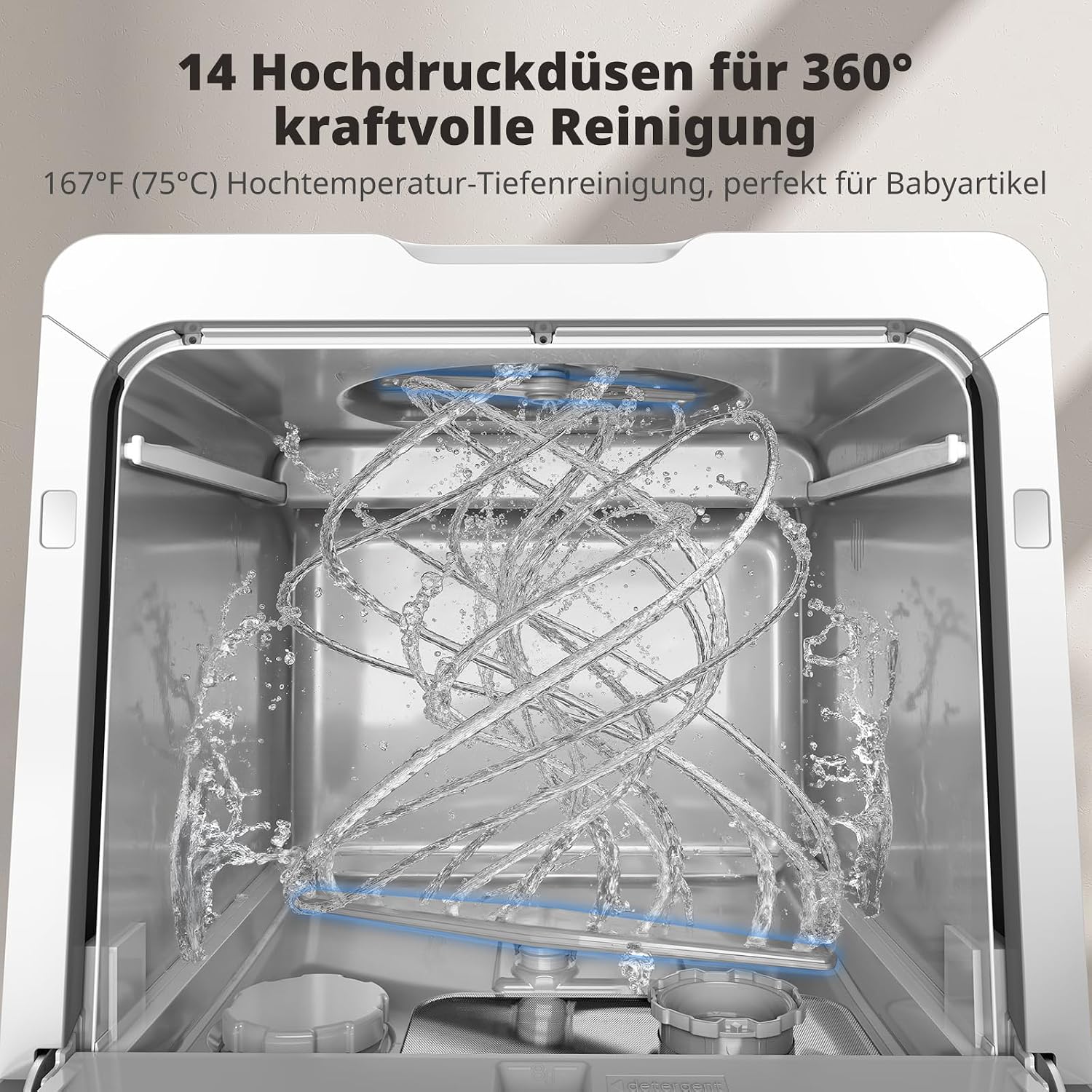 Thumbnail 5 de AIRMSEN TDQR09 Mini-Geschirrspüler mit 5 L