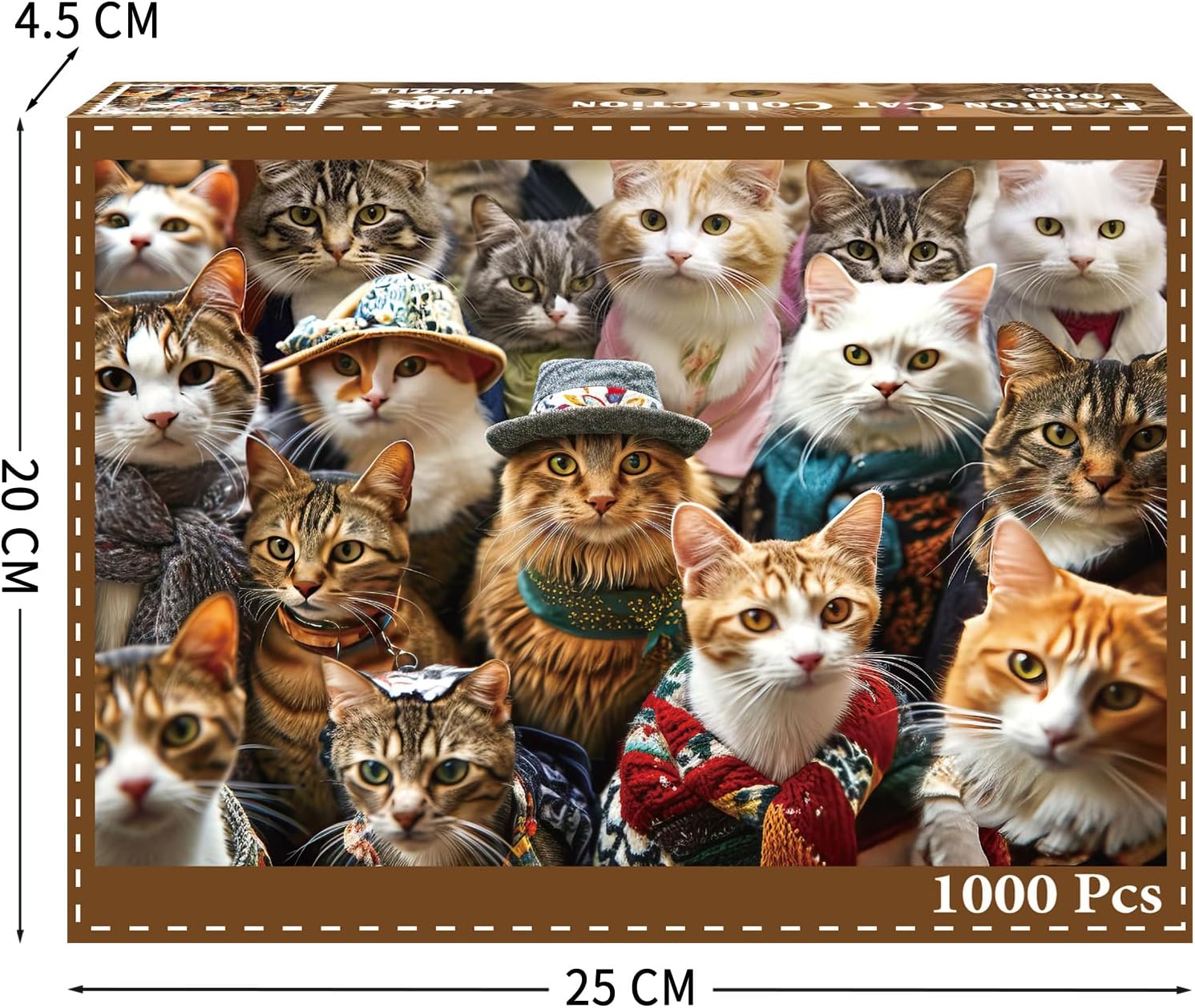Thumbnail 1 de Fashion Cat 1000-Piece Jigsaw Puzzle for Adults (70cm x 50cm) – Jigsaw Puzzles Educational Game