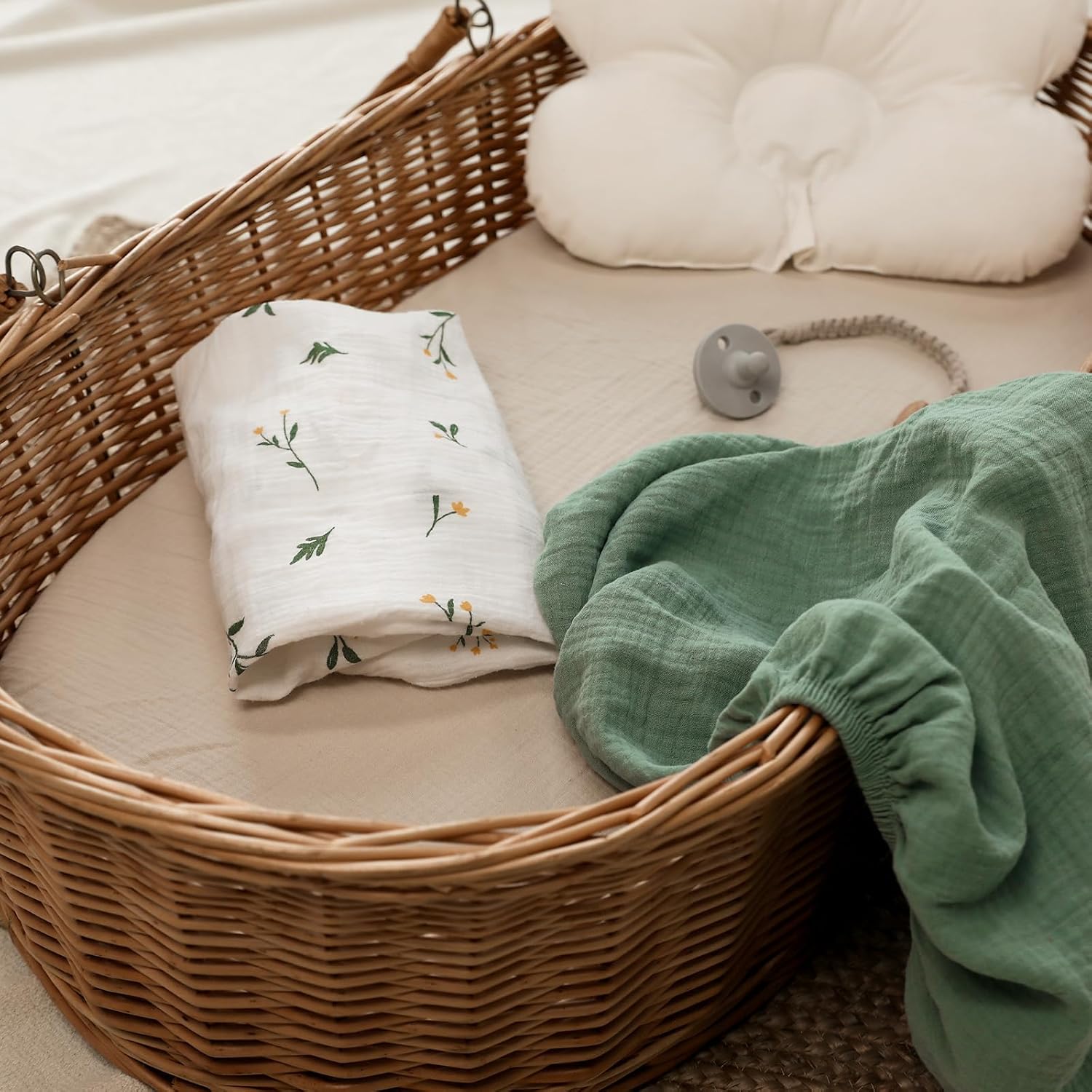 Thumbnail 3 de Muslin Baby Fitted Sheet 83x43x10 cm