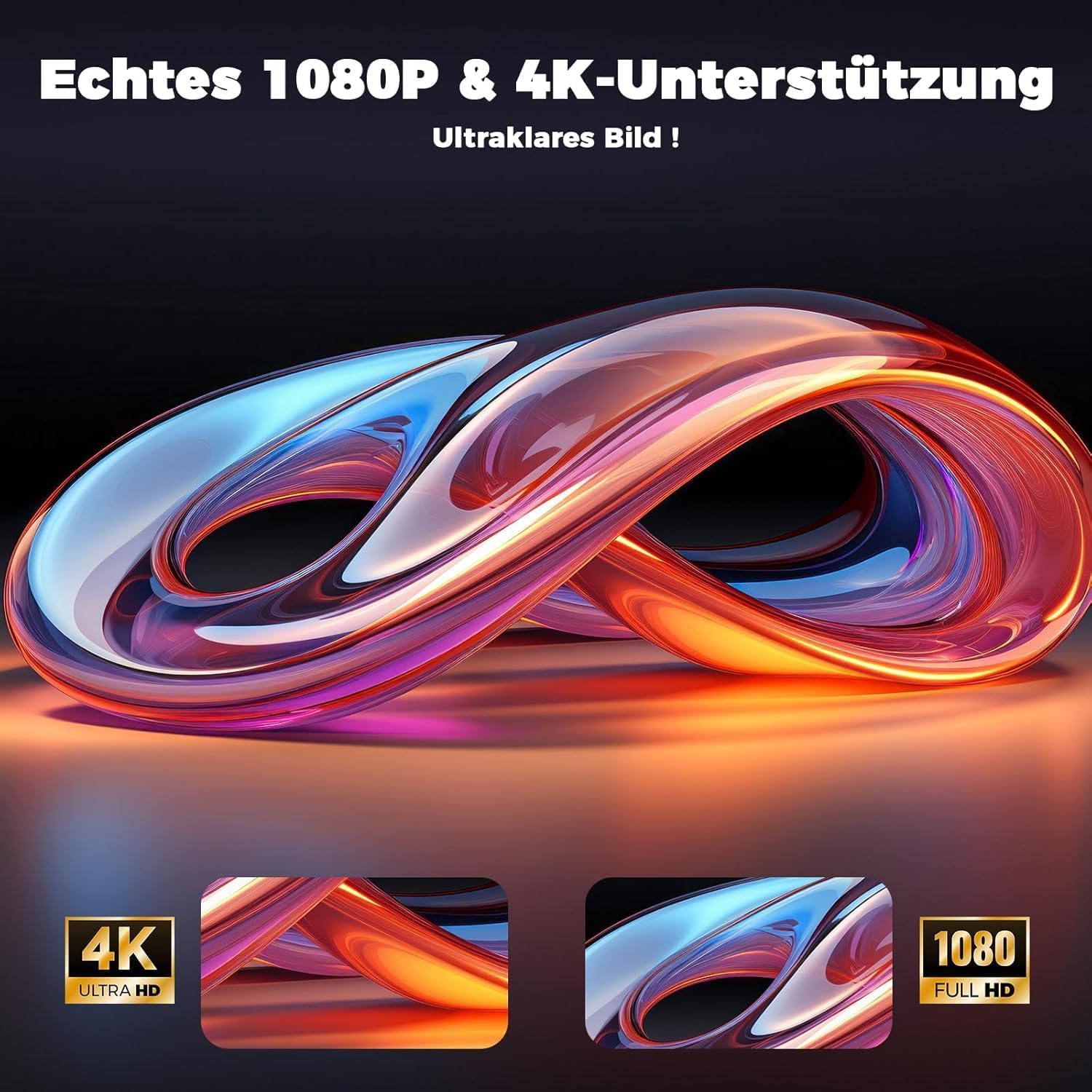 Thumbnail 3 de Beamer-4K mit Netflix-Kompatibilität und offizieller App – Kompaktprojektor für Heimkino 2026
