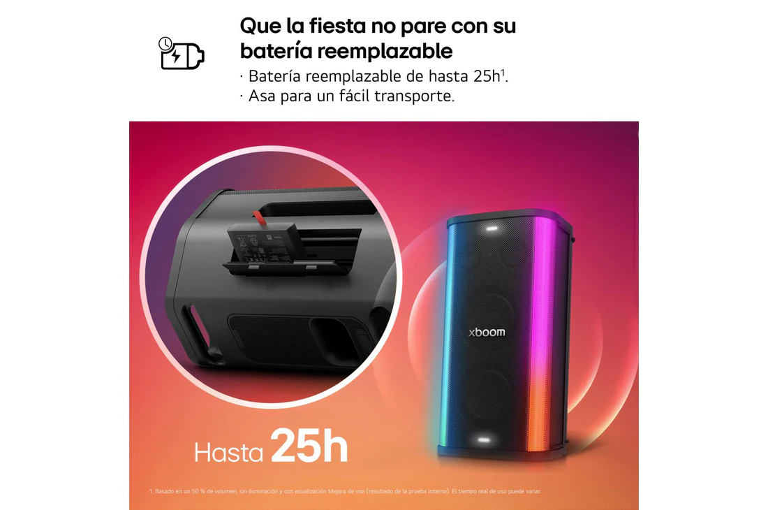 Thumbnail 5 de LG xboom Stage 501: Altavoz para fiestas de 220 W, con AI Karaoke y 25 h de batería