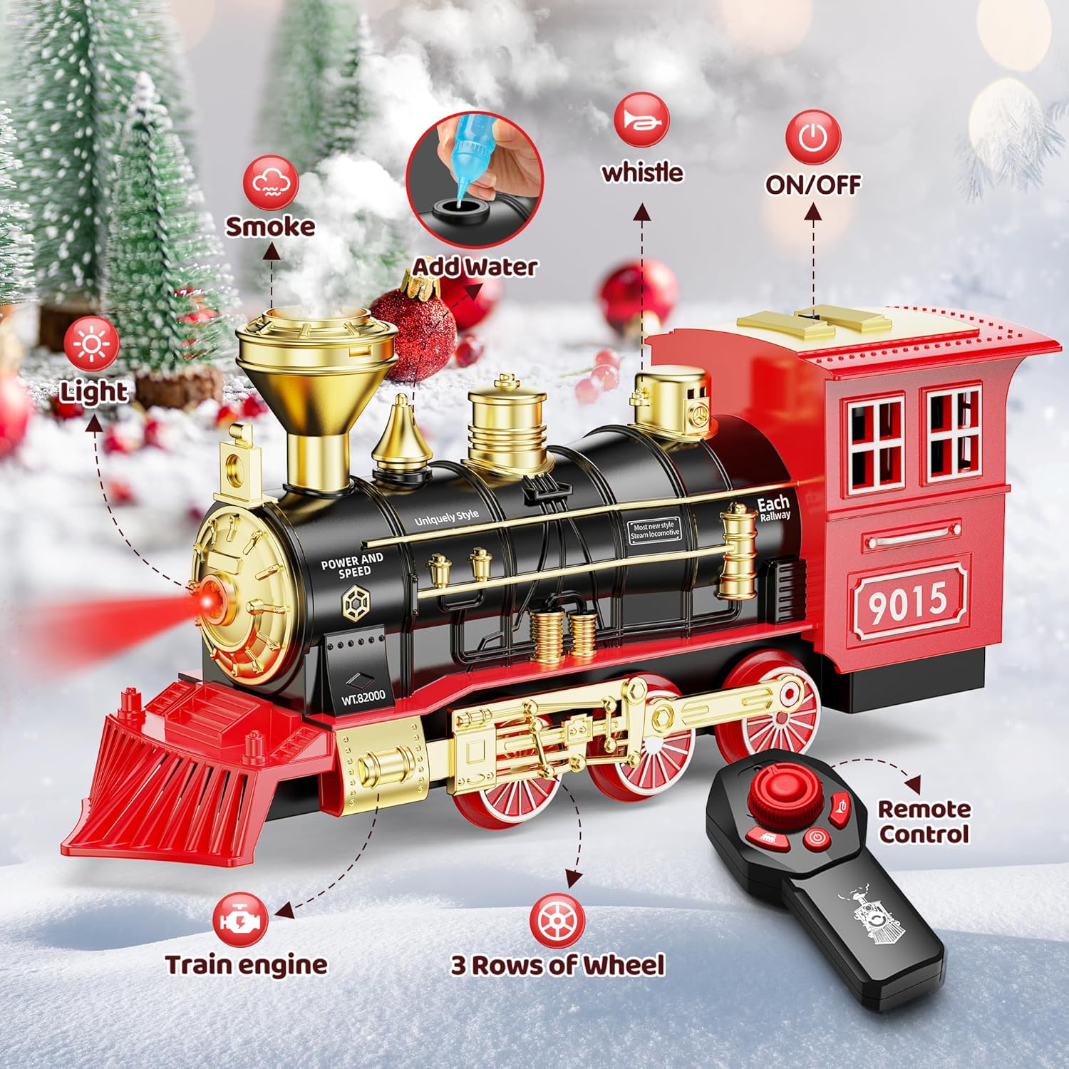 Detalle de Hot Bee remote control train set 8 commands
