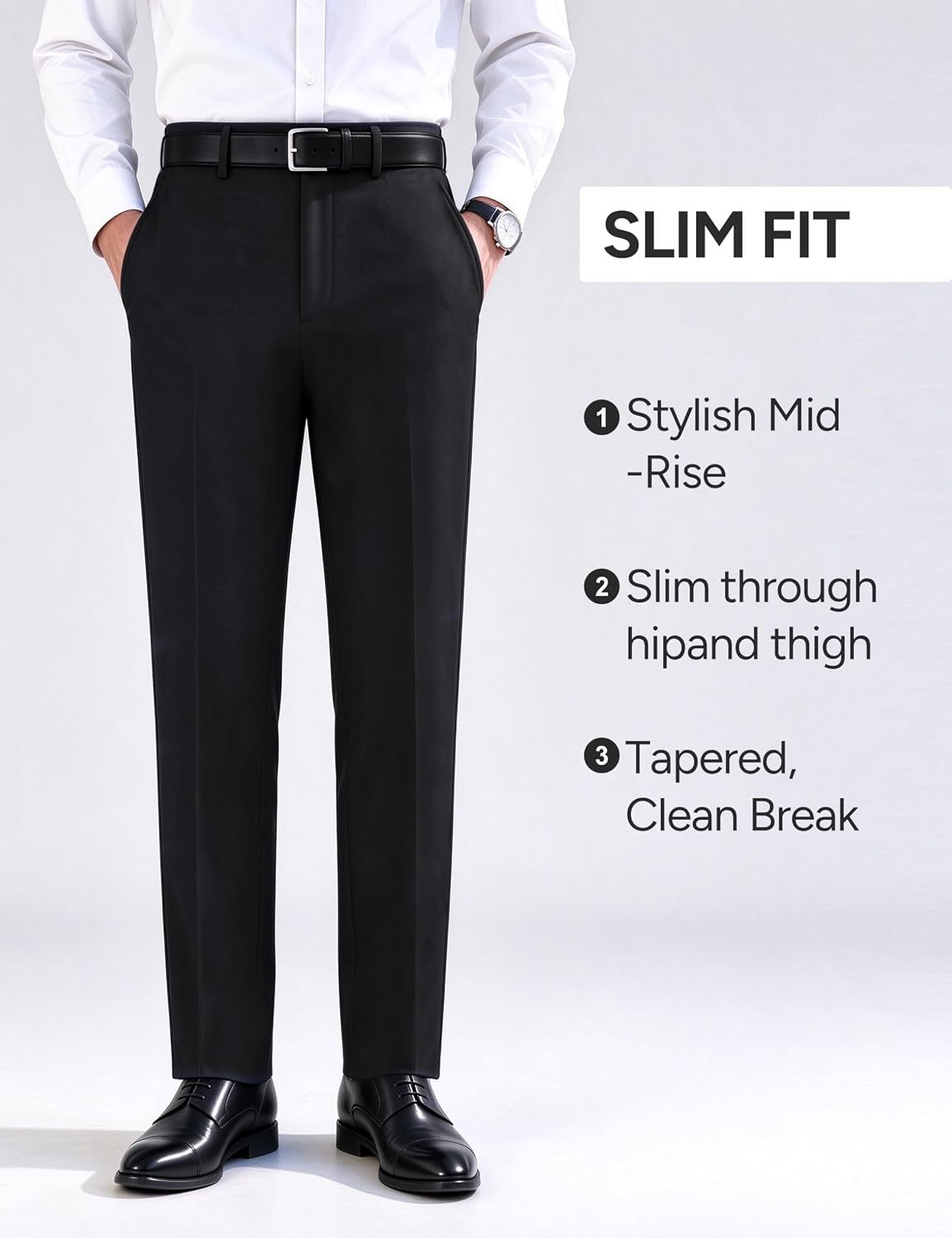 Thumbnail 5 de Pacific Perfect Men's 4-Way Stretch Dress Pants with Expandable Waist