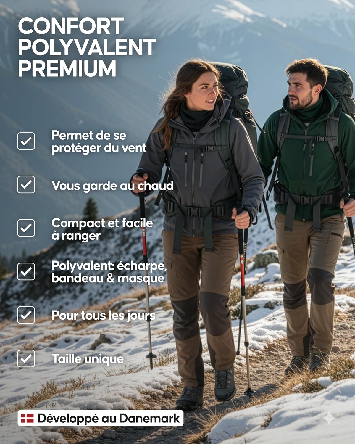 Detalle 1 de DANISH ENDURANCE Bandana mérinos 180 g/m² 🧣