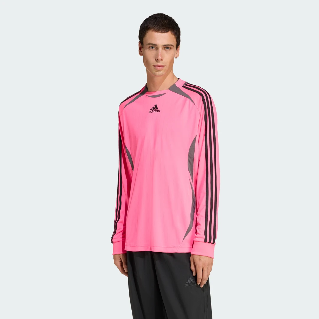 Detalle de Camiseta manga larga Teamgeist Adicolor de Adidas, rosa