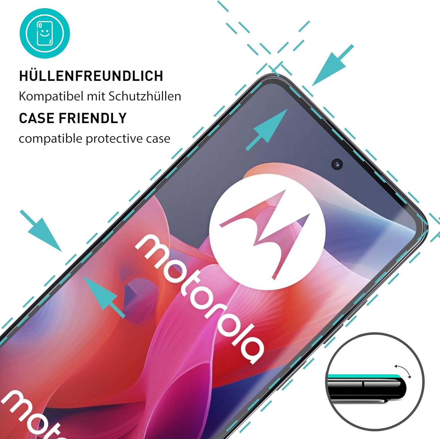 Thumbnail 1 de SmarTect Tempered Glass Screen Protector for Moto G24, G04 and G04s, 3-Pack