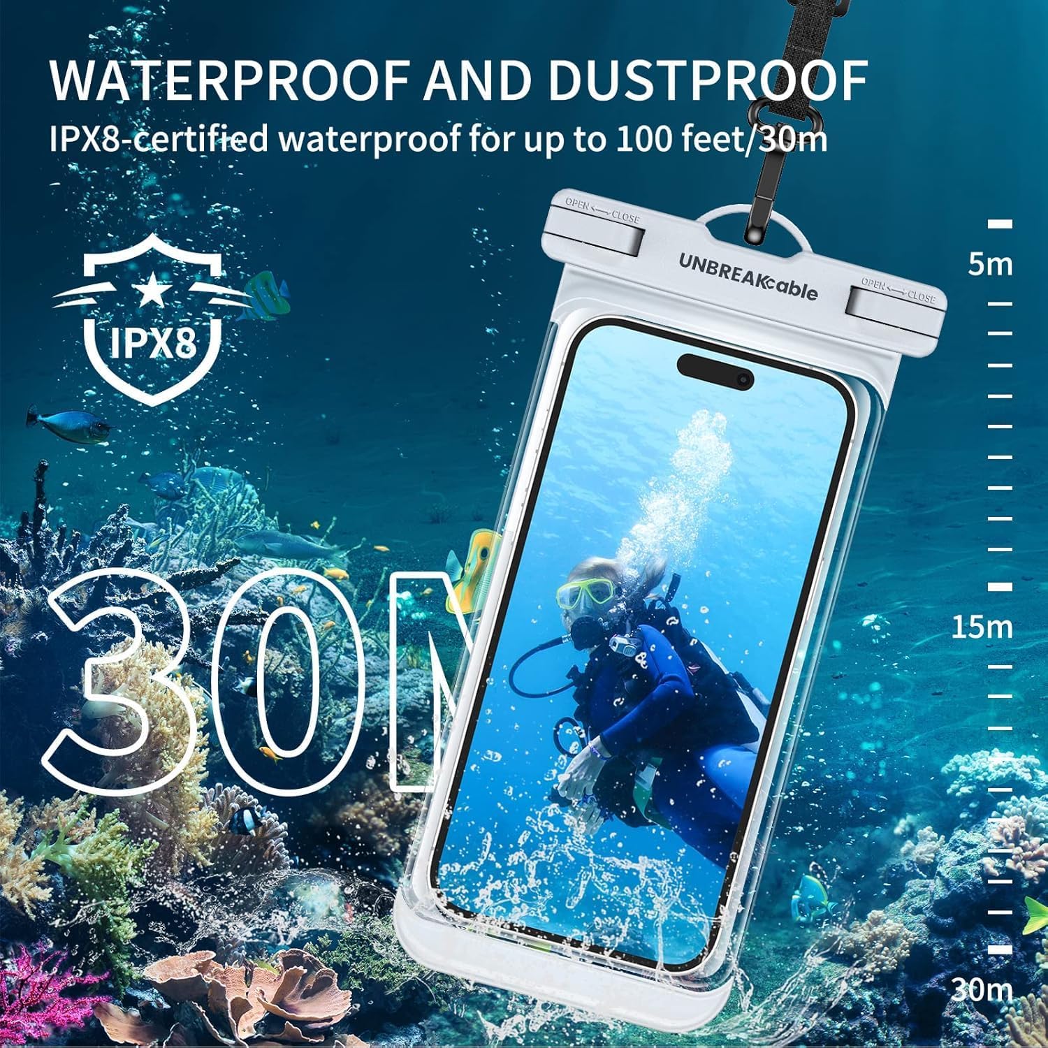 Thumbnail 1 de UNBREAKcable Waterproof Phone Pouch 7"