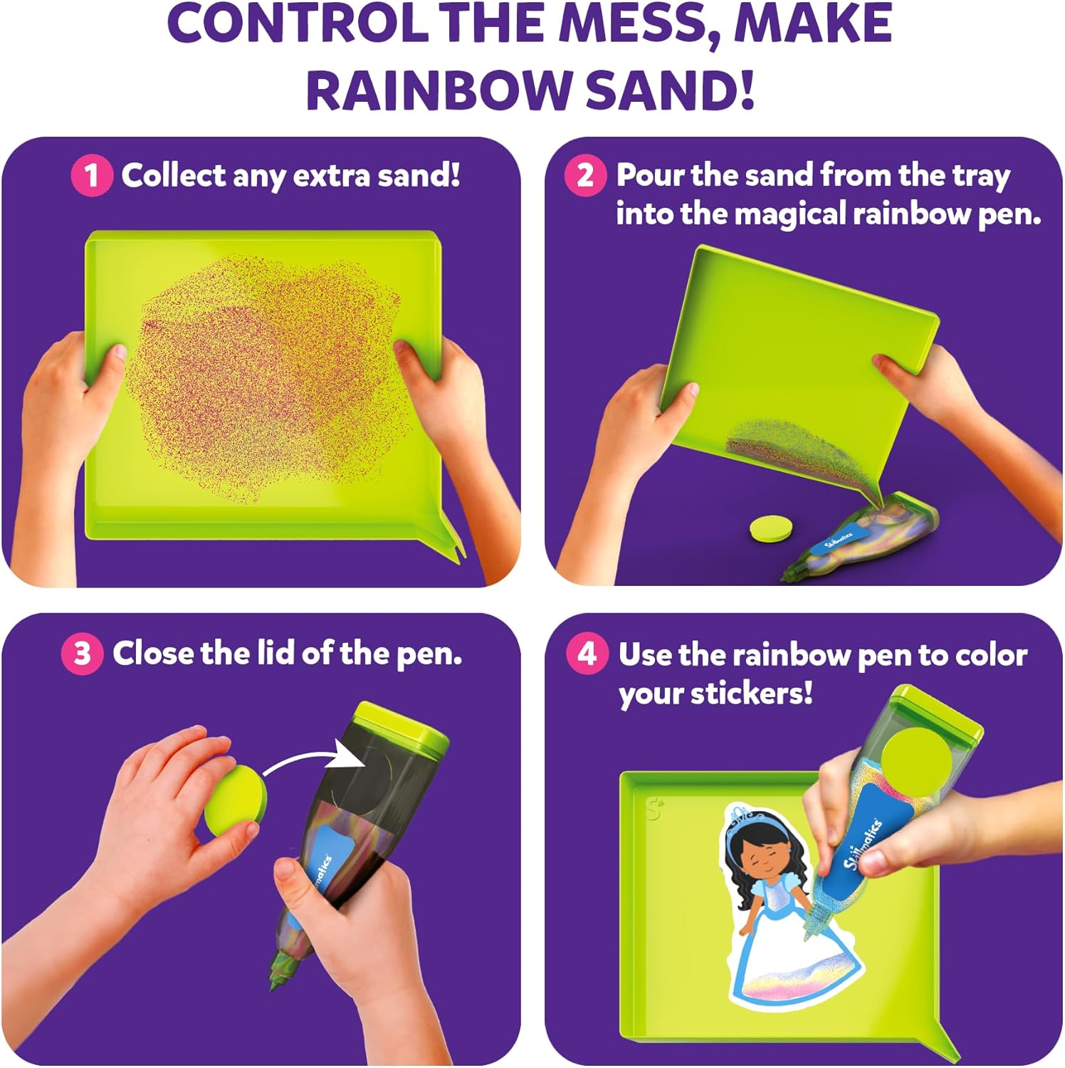 Thumbnail 4 de Skillmatics Sand Art Activity – Mess-Controlled Unicorn & Princess Craft Kit