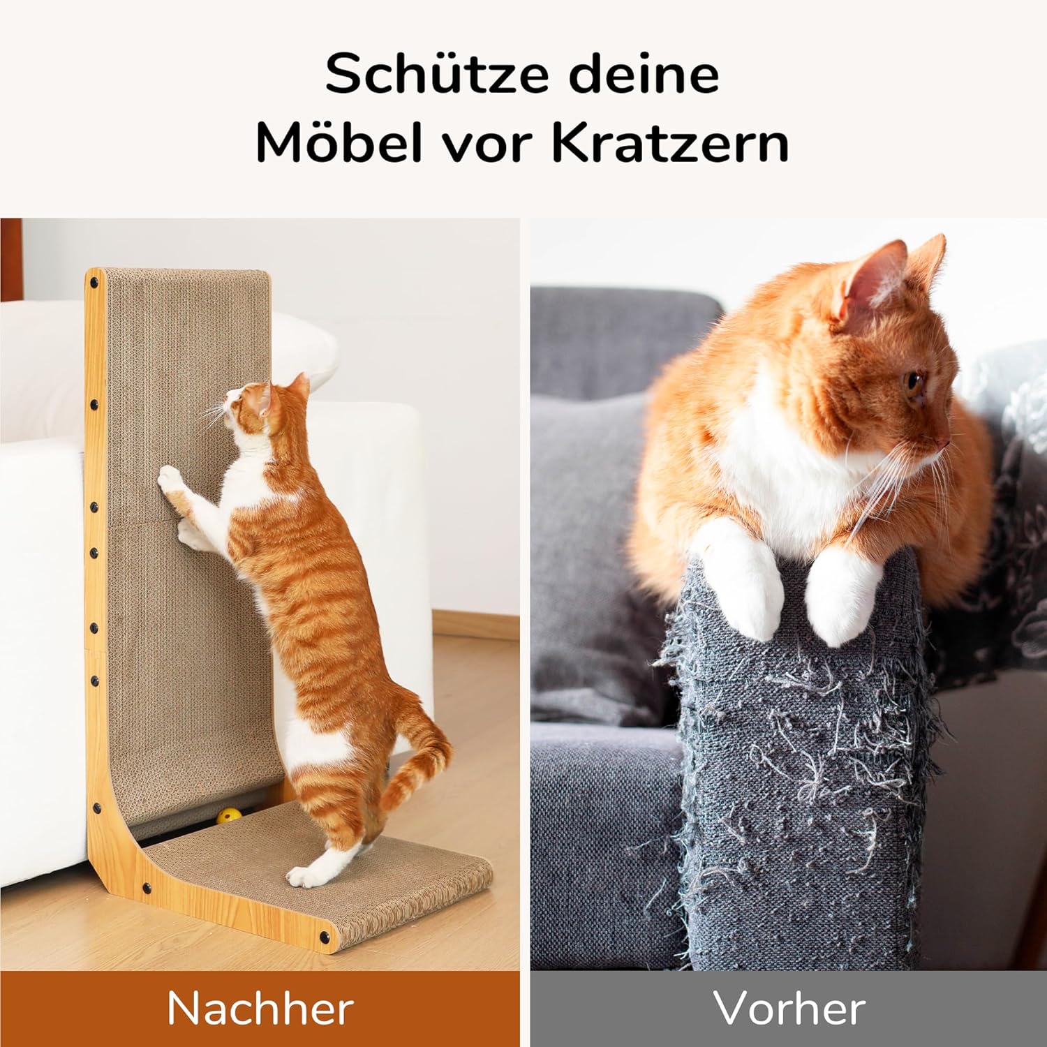 Thumbnail 5 de FUKUMARU Kratzbrett L‑Form 83 cm für Katzen 🐱