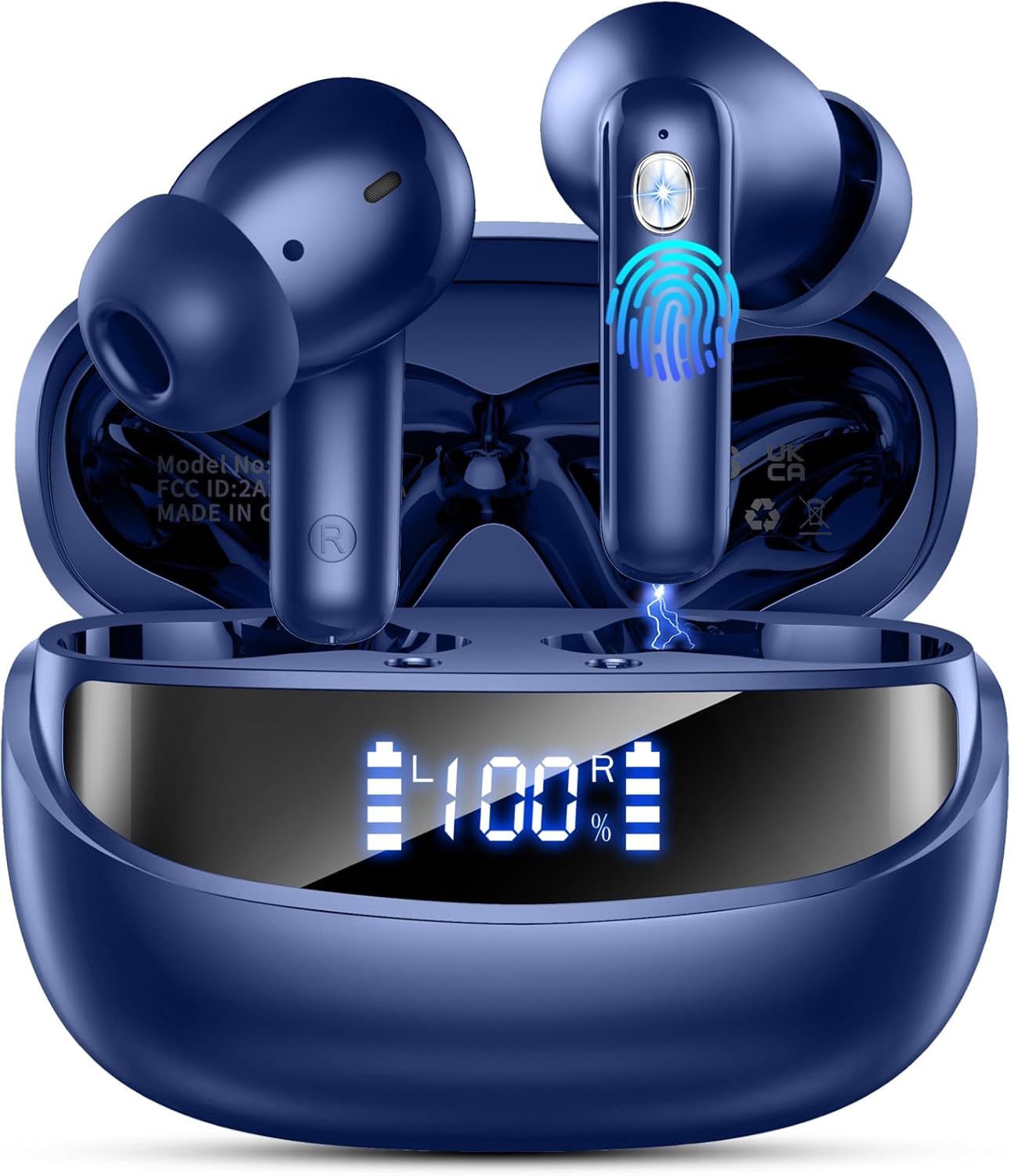 Detalle de Nerunsa 2026 Bluetooth Kopfhörer – Kabellos, IP7, 50 Std Spielzeit, ENC 4 Mikrofone