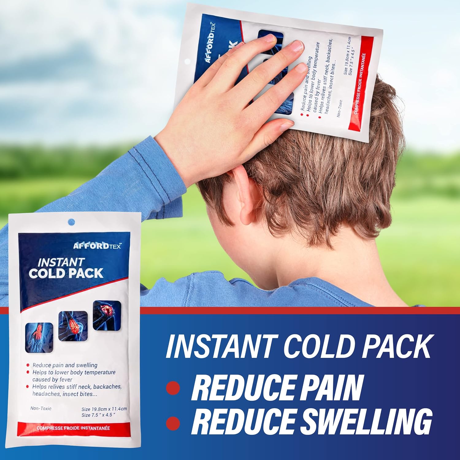 Detalle 2 de AFFORDTEX cooler ice back 36ct Instant Cold Packs, Ready to Use