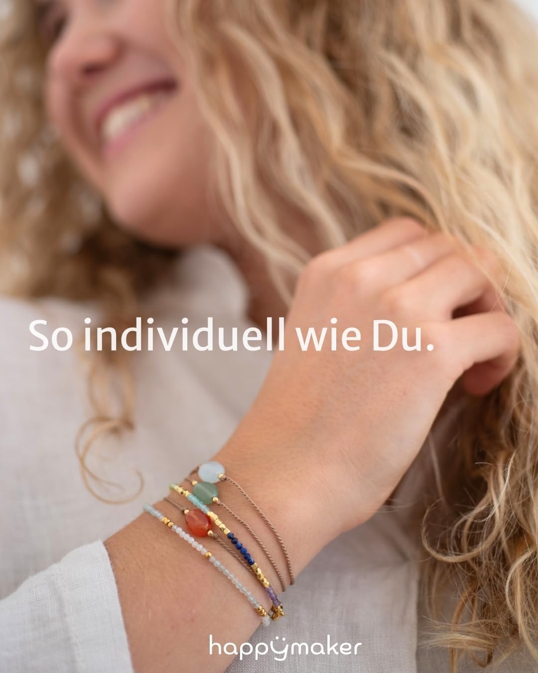 Thumbnail 6 de happymaker Edelstein Armband Damen – Rosenquarz, handgefertigt in Deutschland