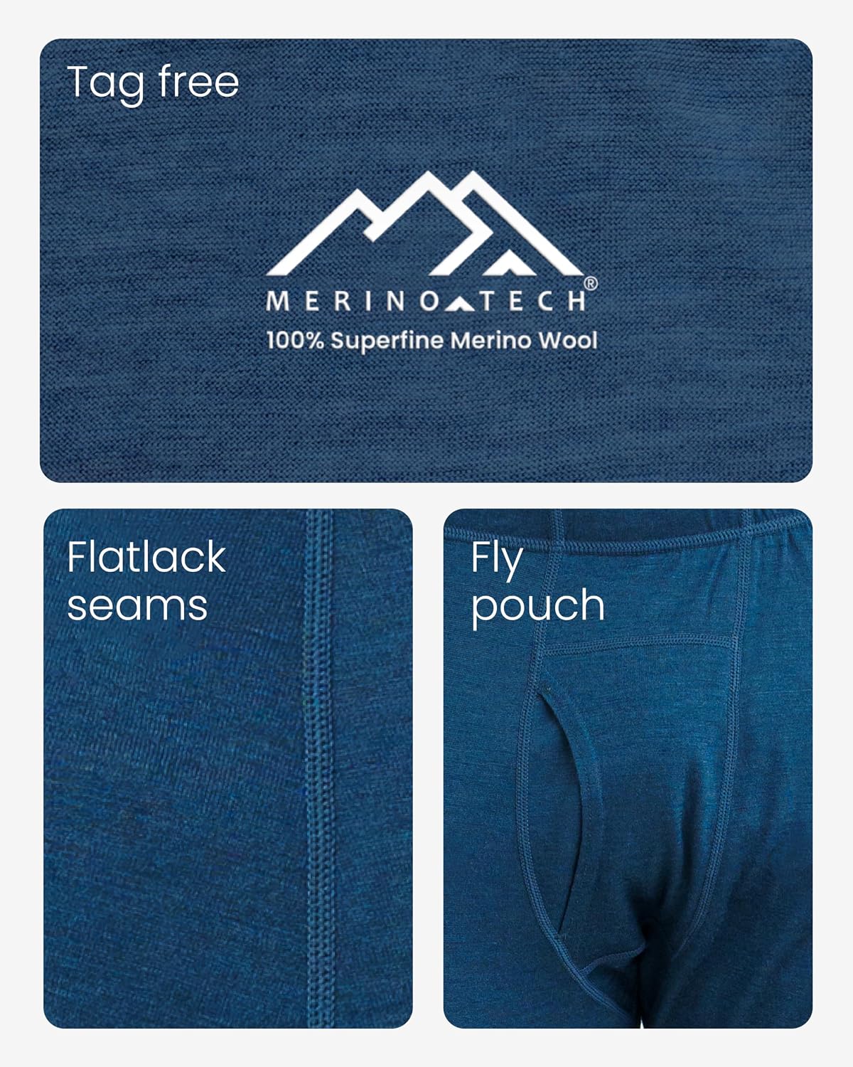 Thumbnail 6 de Merino.tech 100% Merino Wool Base Layer Pants, 17.5-Micron, 165–320 g/m²