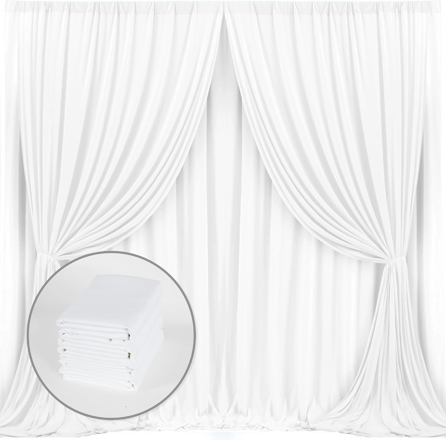 Detalle 1 de Black Photo Backdrop Curtains 5 ft x 10 ft