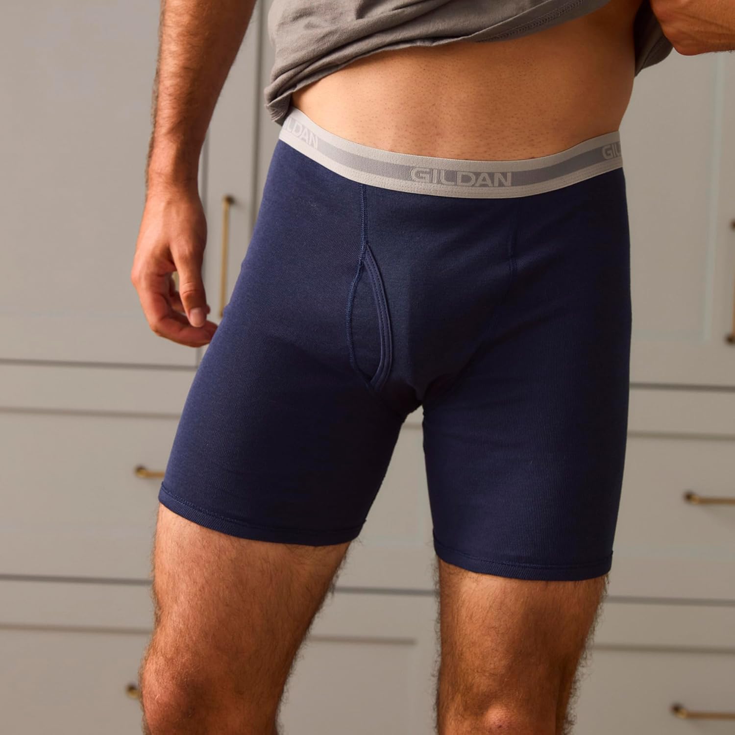 Detalle de Gildan Mens Underwear Boxer Briefs, Multipack – Practical Comfort for Everyday Wear