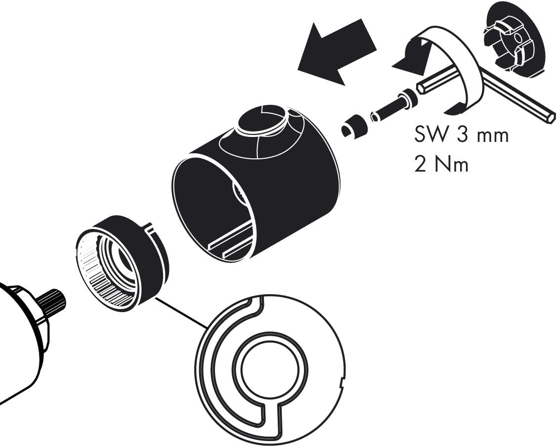 Detalle 2 de Hansgrohe 96618000 Mando para Ecostat 1001 SL, Termostato Cromo