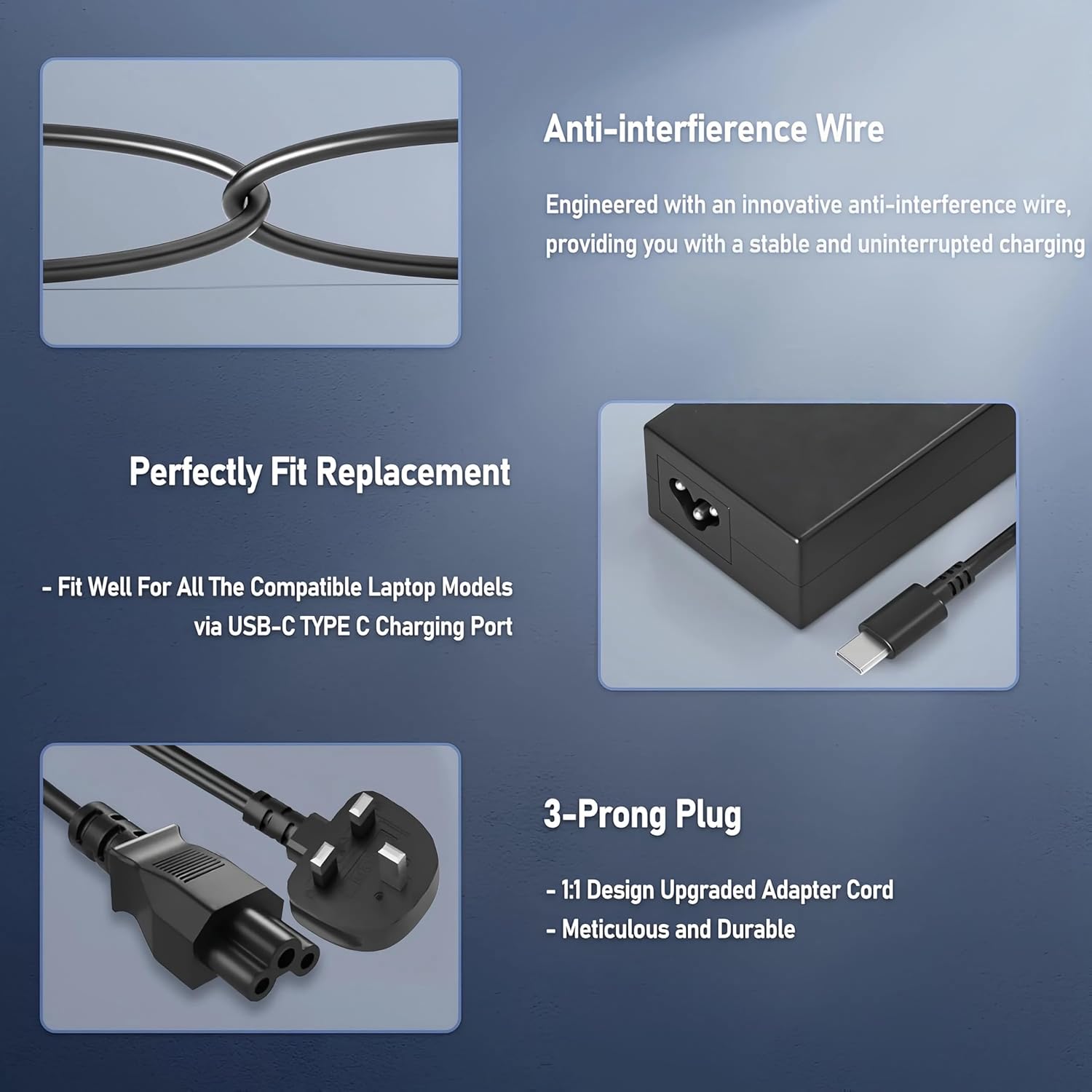 Thumbnail 6 de SCOVEE 65W USB-C Charger for HP Laptops