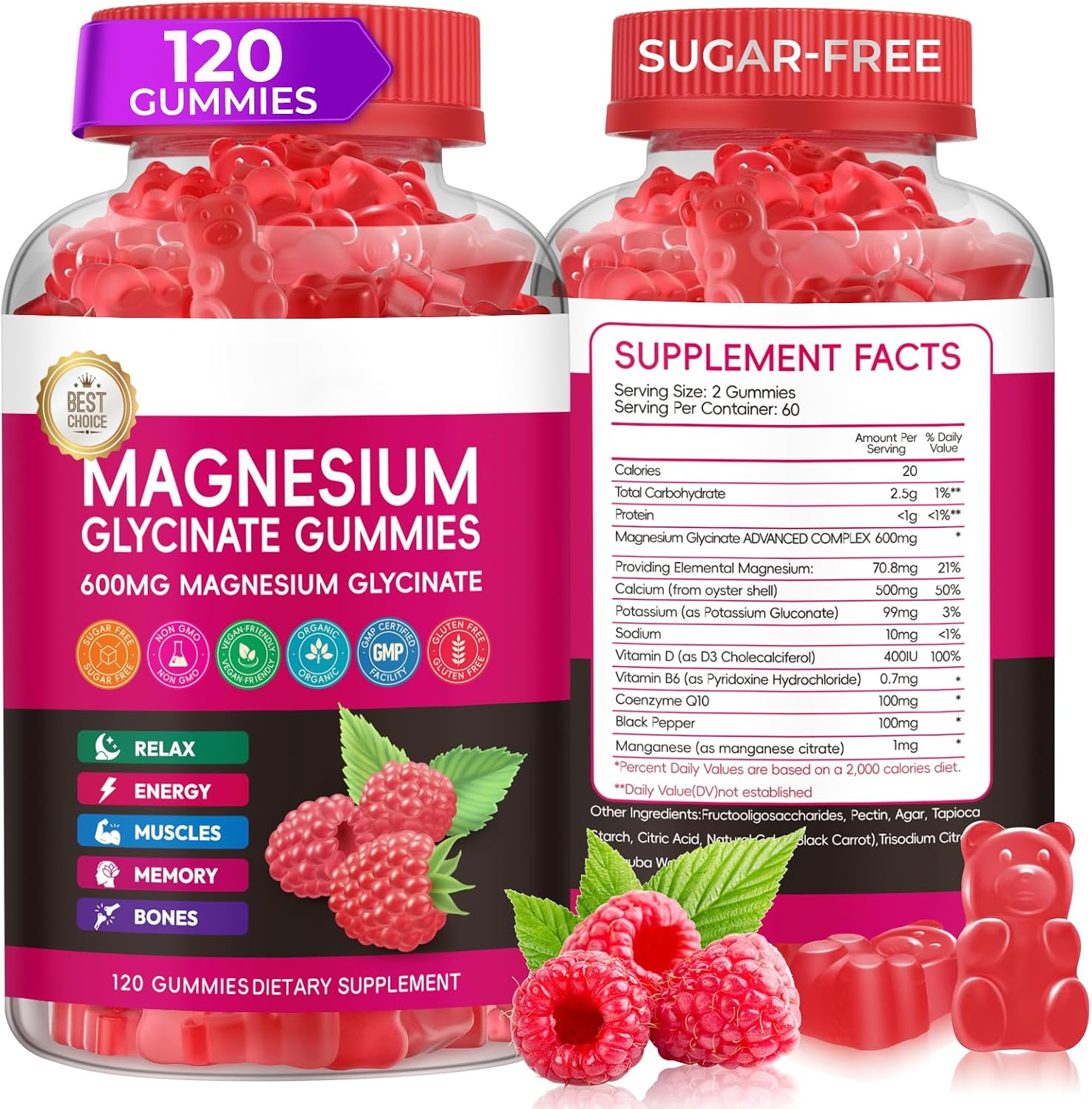 Detalle de Magnesium Glycinate Gummies 600 mg