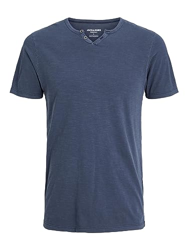 Detalle 2 de JACK & JONES Jjesplit Neck Tee SS - Camiseta Azul Marinho