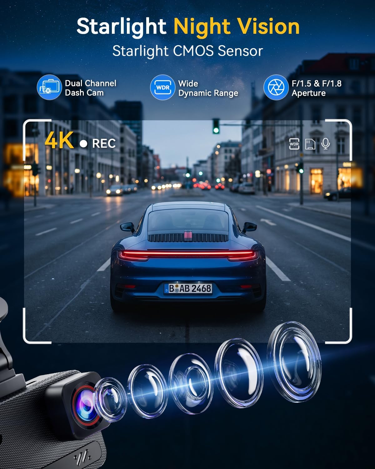 Detalle de Terunsoul Dash Cam 128GB Card