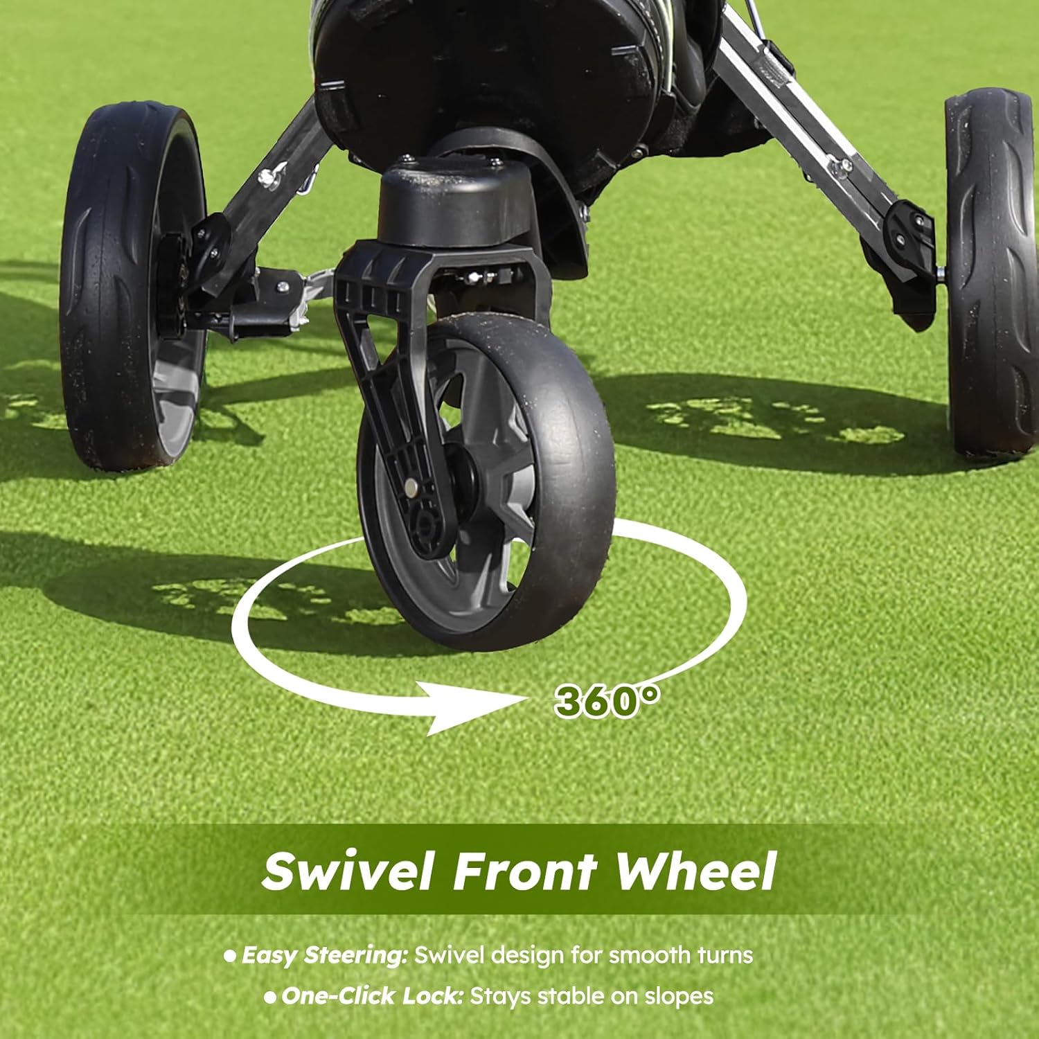 Thumbnail 4 de Tedycatt 360 Golf Pull Cart: Lightweight 3-Wheel Folding Caddy