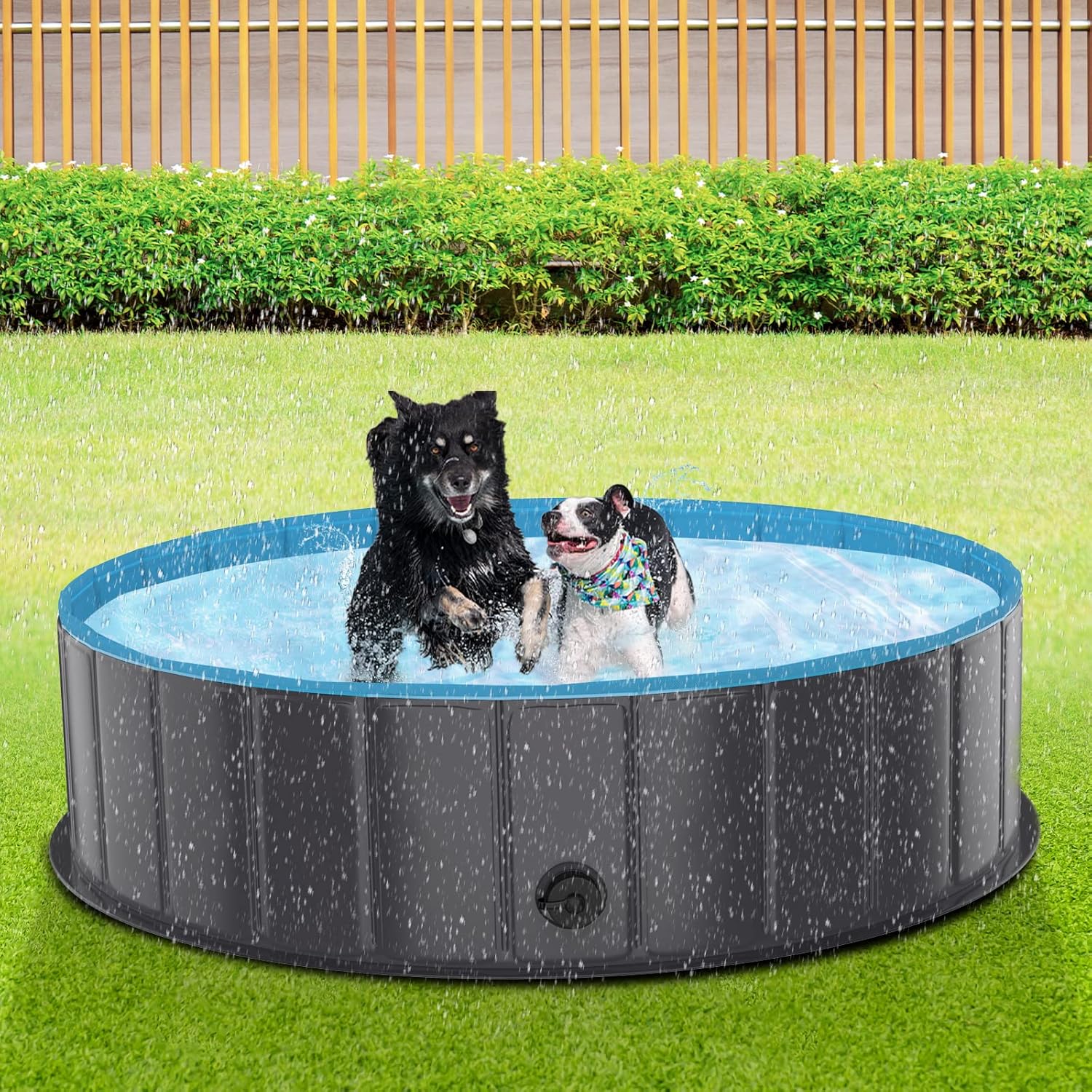 Thumbnail 6 de TENXSNUG Hundepool für Große Hunde – Faltbares Planschbecken, rutschfester Boden, 120 x 30 cm