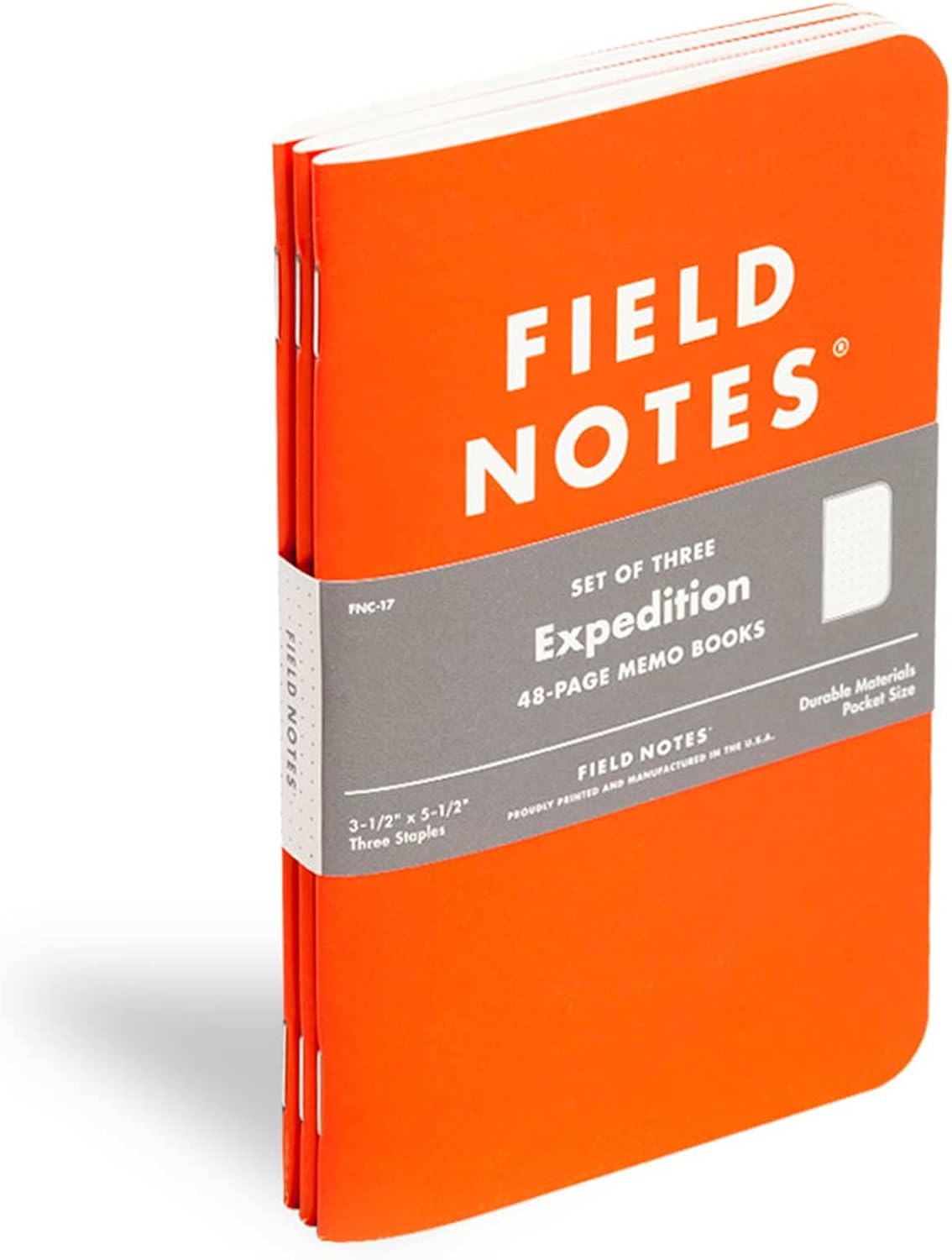 Detalle de Field Notes Expedition FNC-17 waterdicht notitieboek, 3-pack met stippelraster