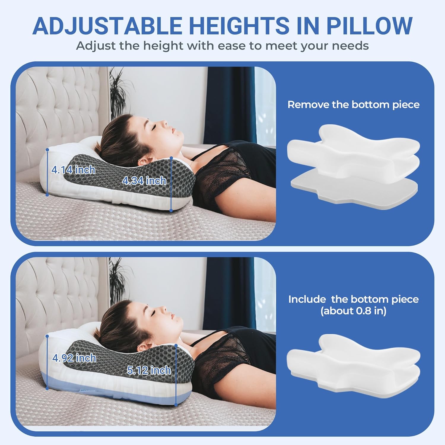 Detalle de Elviros Almohada CPAP Cervical 60x42 cm
