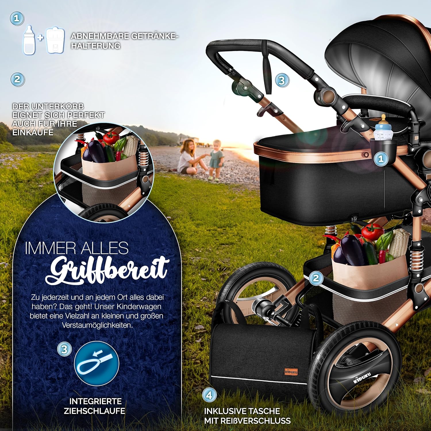 Thumbnail 6 de KIDUKU® 3 in 1 Kinderwagen XXL 22 kg