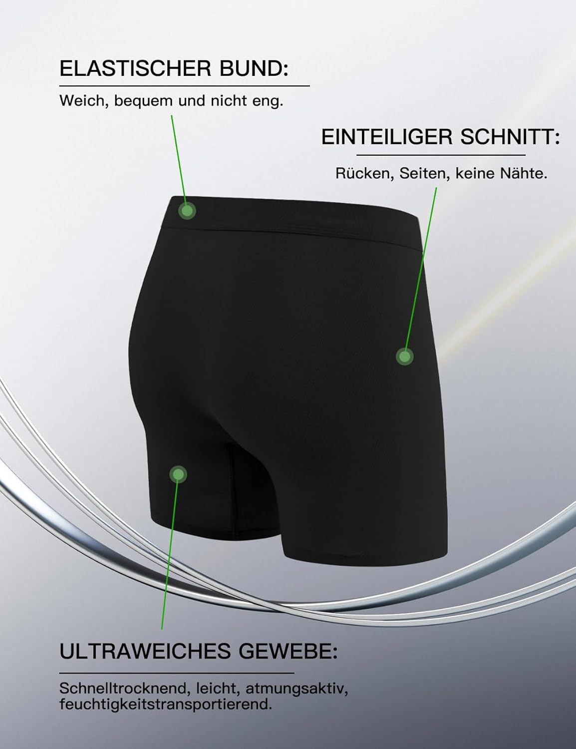 Thumbnail 3 de YOULEHE Boxershorts Herren Multipack aus Bambusviskose – Hautfreundliche Unterwäsche mit 3D-Schnitt
