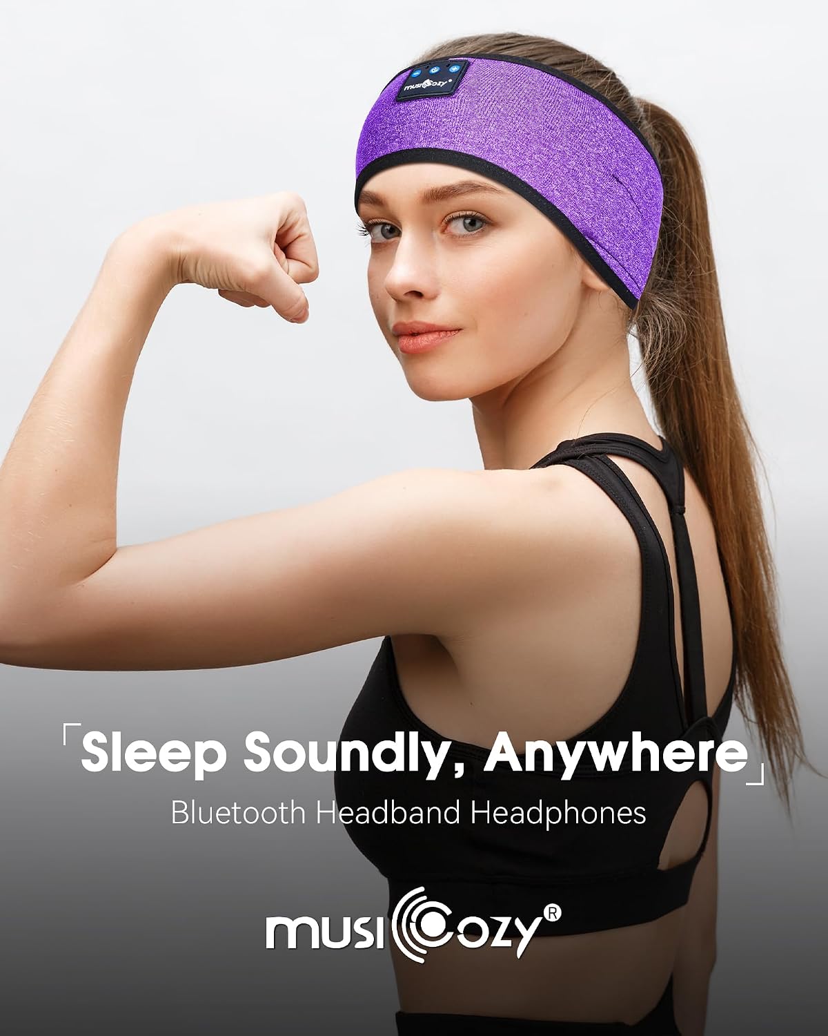 Detalle de MUSICOZY Sleep Headphones Bluetooth Headband for Side Sleepers