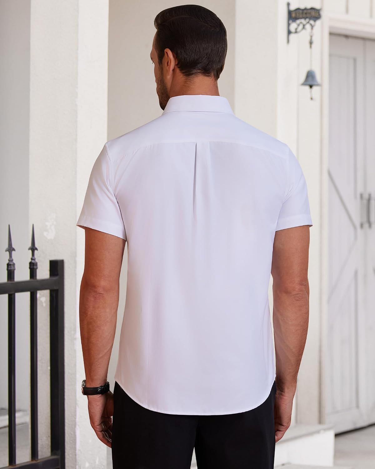 Thumbnail 2 de Alimens & Gentle Men's Short Sleeve Oxford Shirt, Regular Fit, Button-Down Collar with Pocket