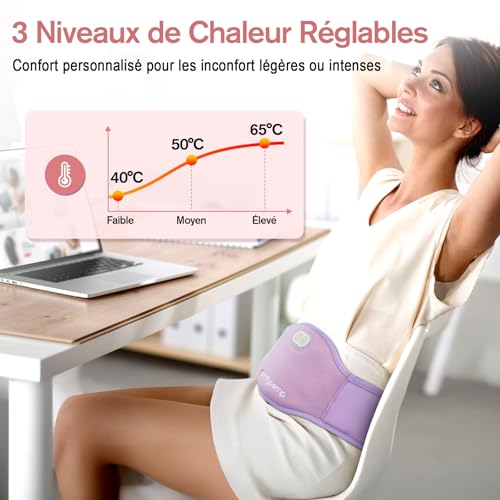 Detalle de Comfytemp Ceinture Menstruelle Chauffante Grande Taille – 5000mAh