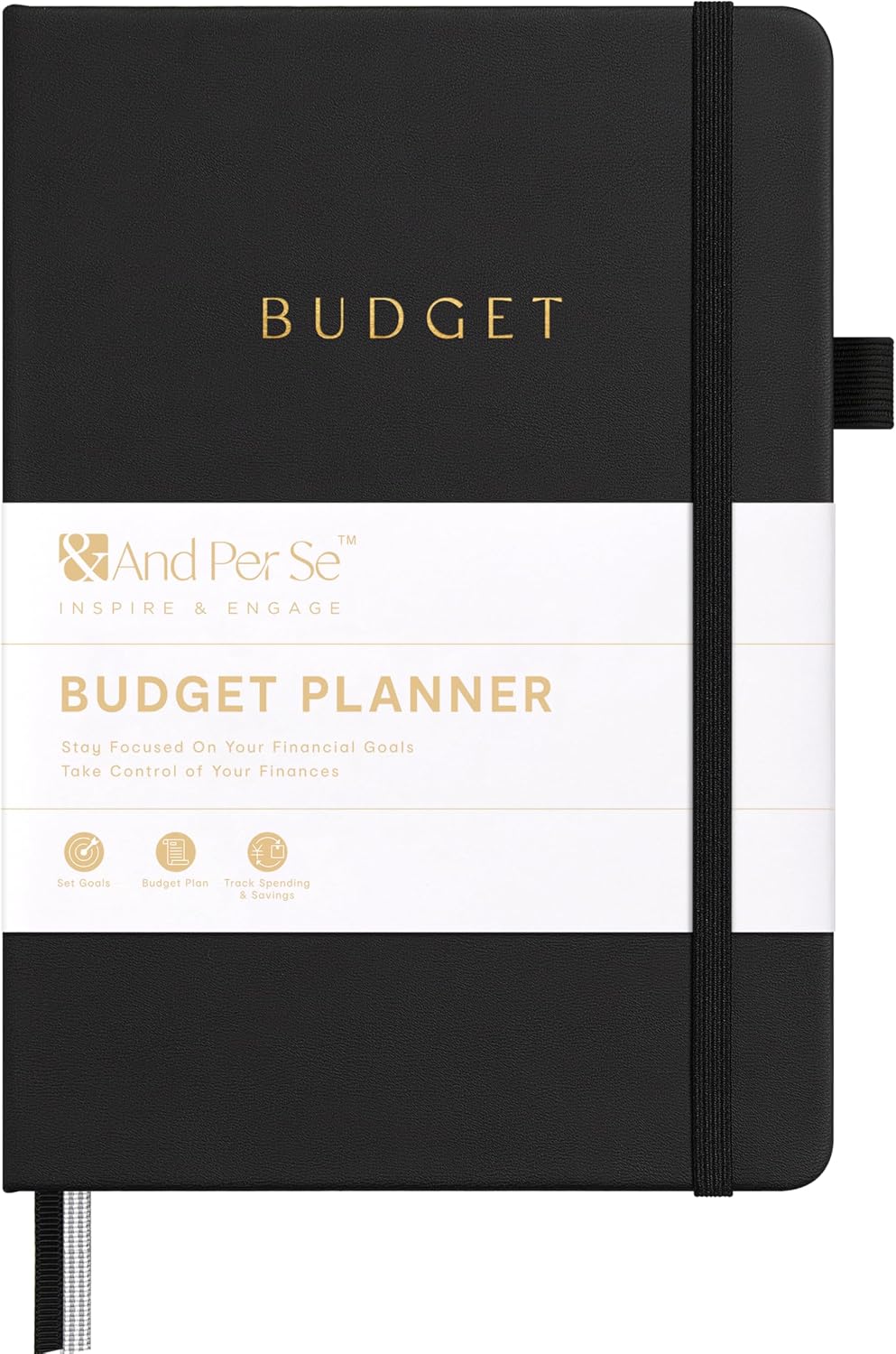 Detalle de &And Per Se BUD-01 Budget Planner, A5 Undated Hardcover with Expense Tracker