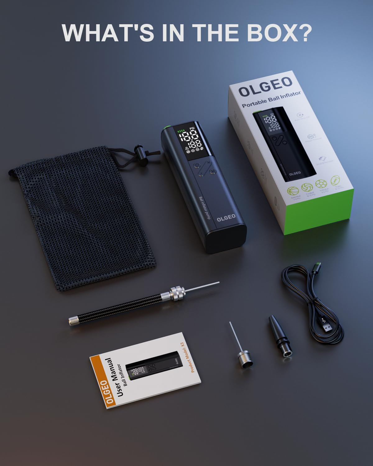 Thumbnail 6 de Olgeo X3 Electric Ball Pump with Automatic Shut-Off and LCD Pressure Gauge