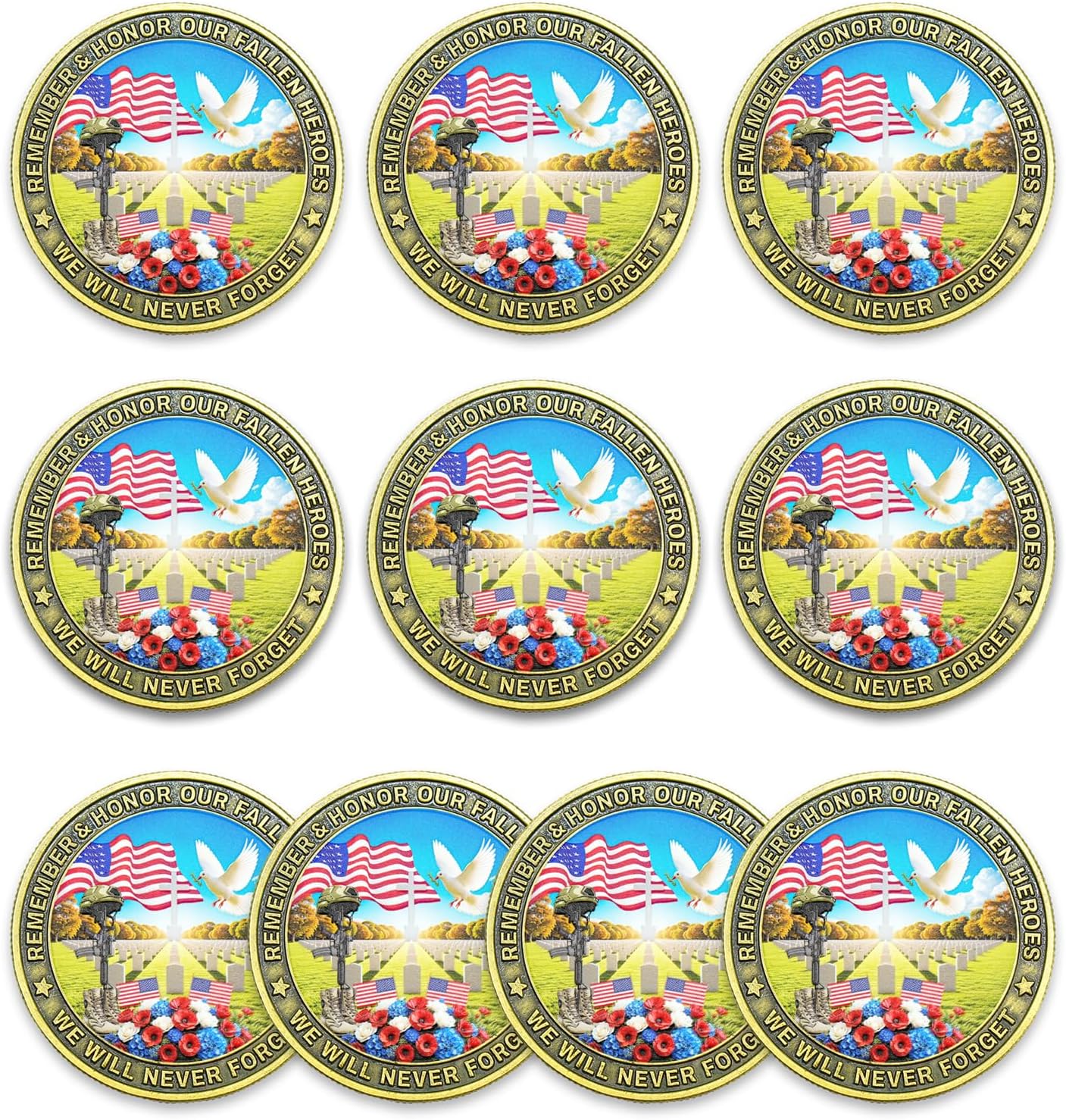 Thumbnail 6 de Military Memorial Coin, Zinc Alloy