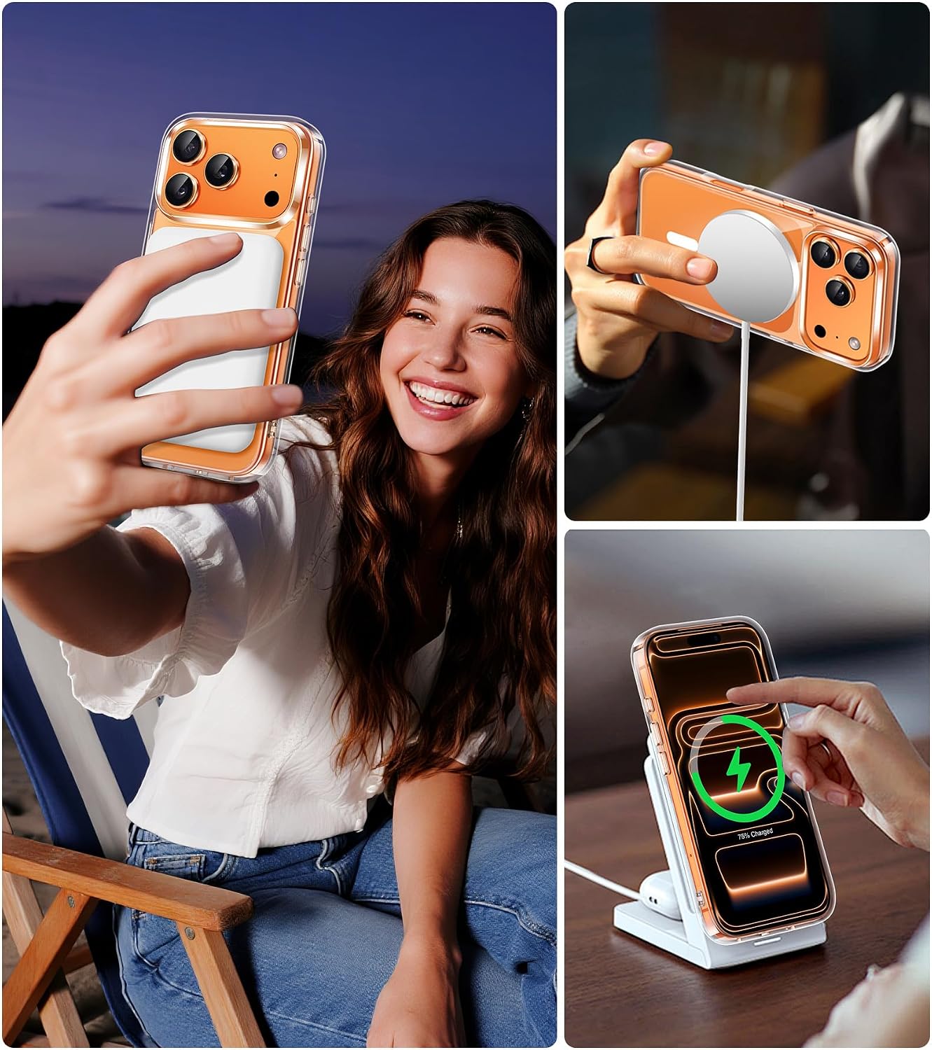 Thumbnail 6 de ivencase Magnetische Schutzhülle für iPhone 17 Pro – Transparent mit Kameraschutz, MagSafe-Kompatibilität, 2 Kameraschutzfolien und 2 Schutzfolien