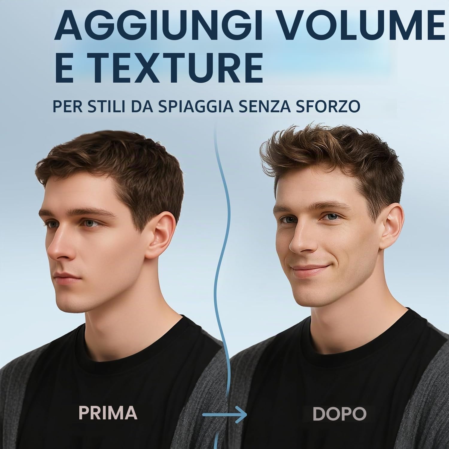 Detalle de THEMANCODE Sea Salt Spray per Capelli Uomo, 260 ml: volume istantaneo e texture da surf