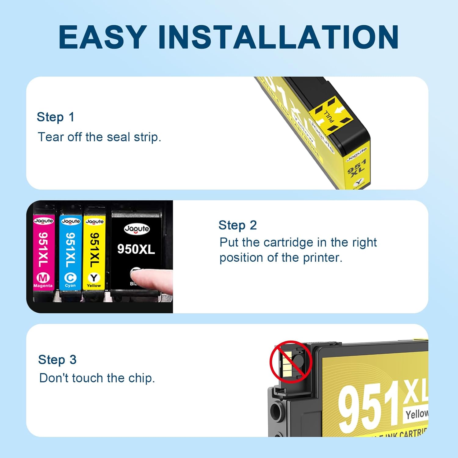 Thumbnail 4 de Jagute 950XL/951XL Tintenpatronen Multipack für HP Officejet Pro – 8er Set (2x Schwarz, 2x Cyan, 2x Magenta, 2x Gelb)