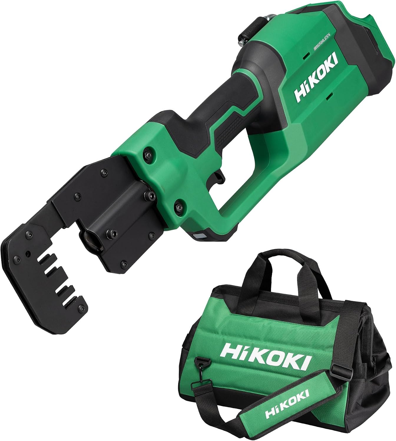 Detalle de HiKOKI CE18DYMA(NN) 18V充電式Mバーカッタ、LEDライト・360°回転刃とツールバッグ(L)セット