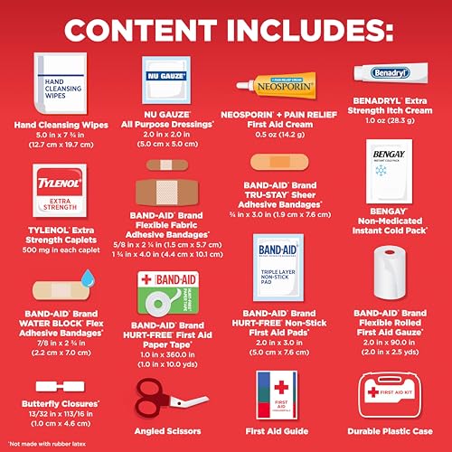 Detalle de BAND-AID Brand All-Purpose Portable Compact First Aid Kit, 160 Piece