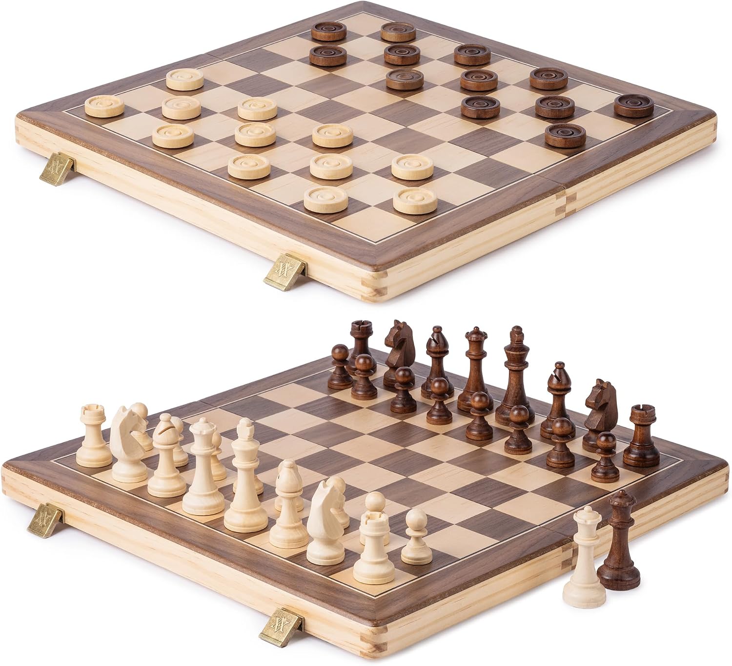 Thumbnail 4 de A&A 15 inch Wooden Folding Chess Set with 3in King ♟