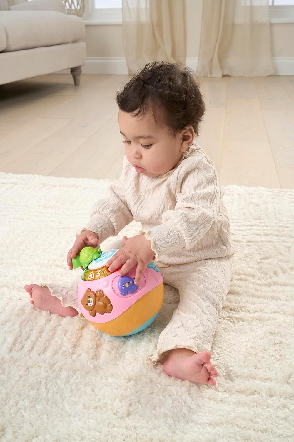 Thumbnail 4 de VTech Crawl & Learn Baby Activity Ball – Musical Toy with Lights (Pink, 6 Months+)
