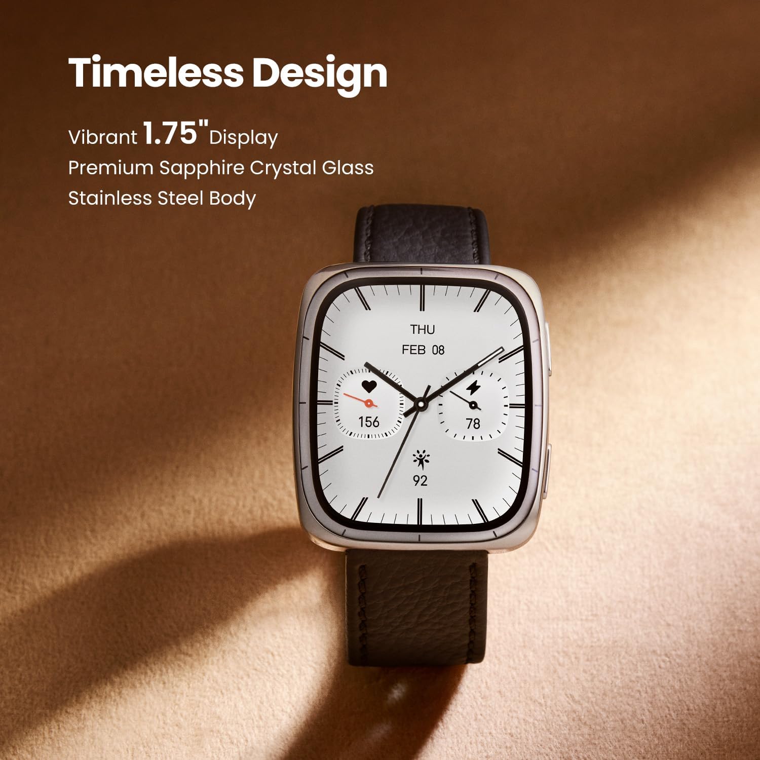 Detalle de Amazfit Active 2 Premium Smart Watch (Square) with GPS, AMOLED & Sapphire Glass