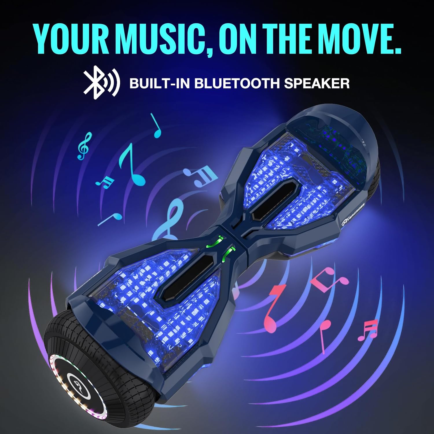 Thumbnail 5 de EVERCROSS EV2 Hoverboard mit Sitz – 5,2-Ah Akku, bis 15 km/h, Bluetooth Music & 7-Farben LED