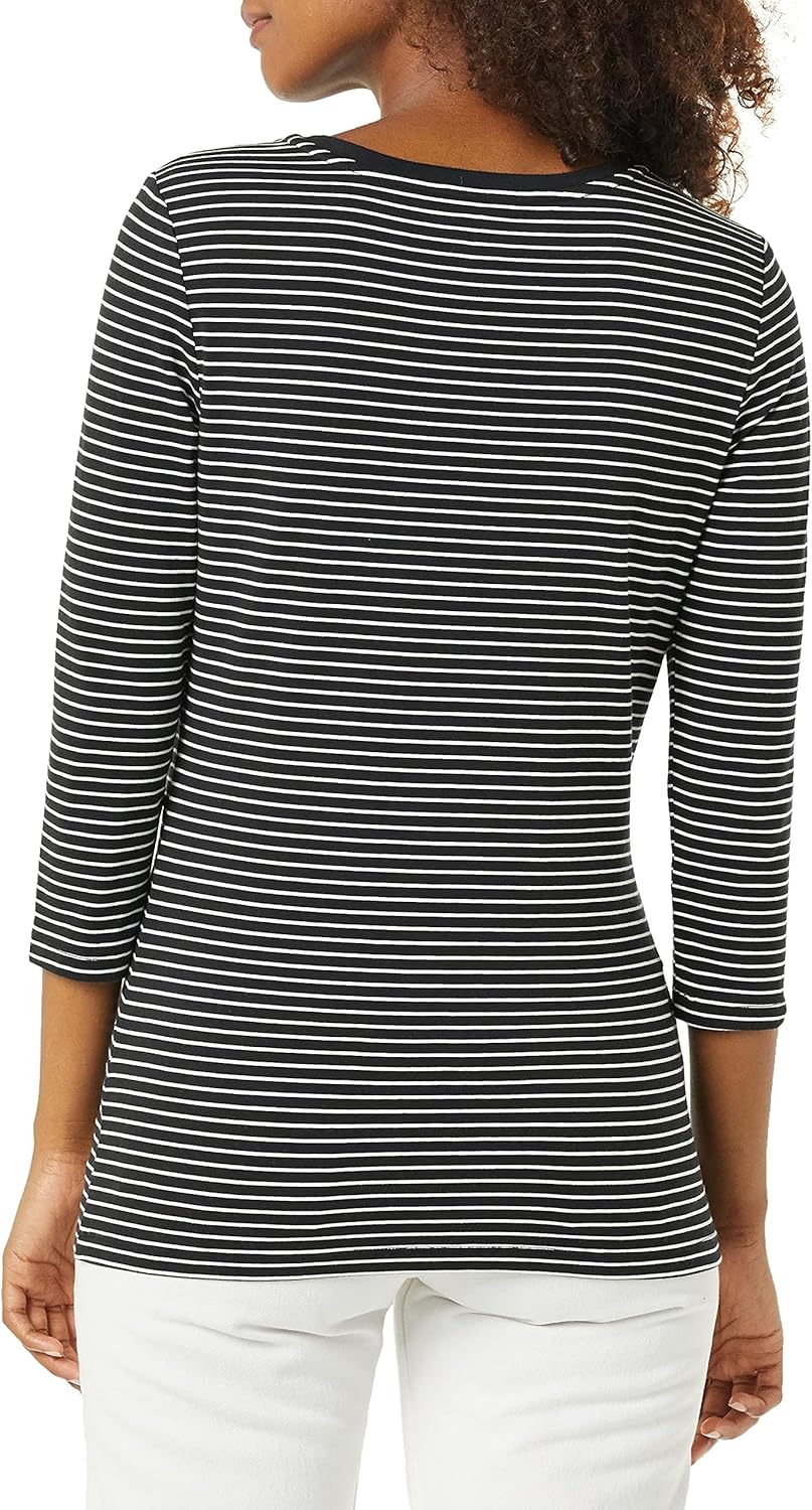 Thumbnail 1 de Amazon Essentials Women’s Regular-Fit 3/4 Sleeve V-Neck T-Shirt (Plus Size available)
