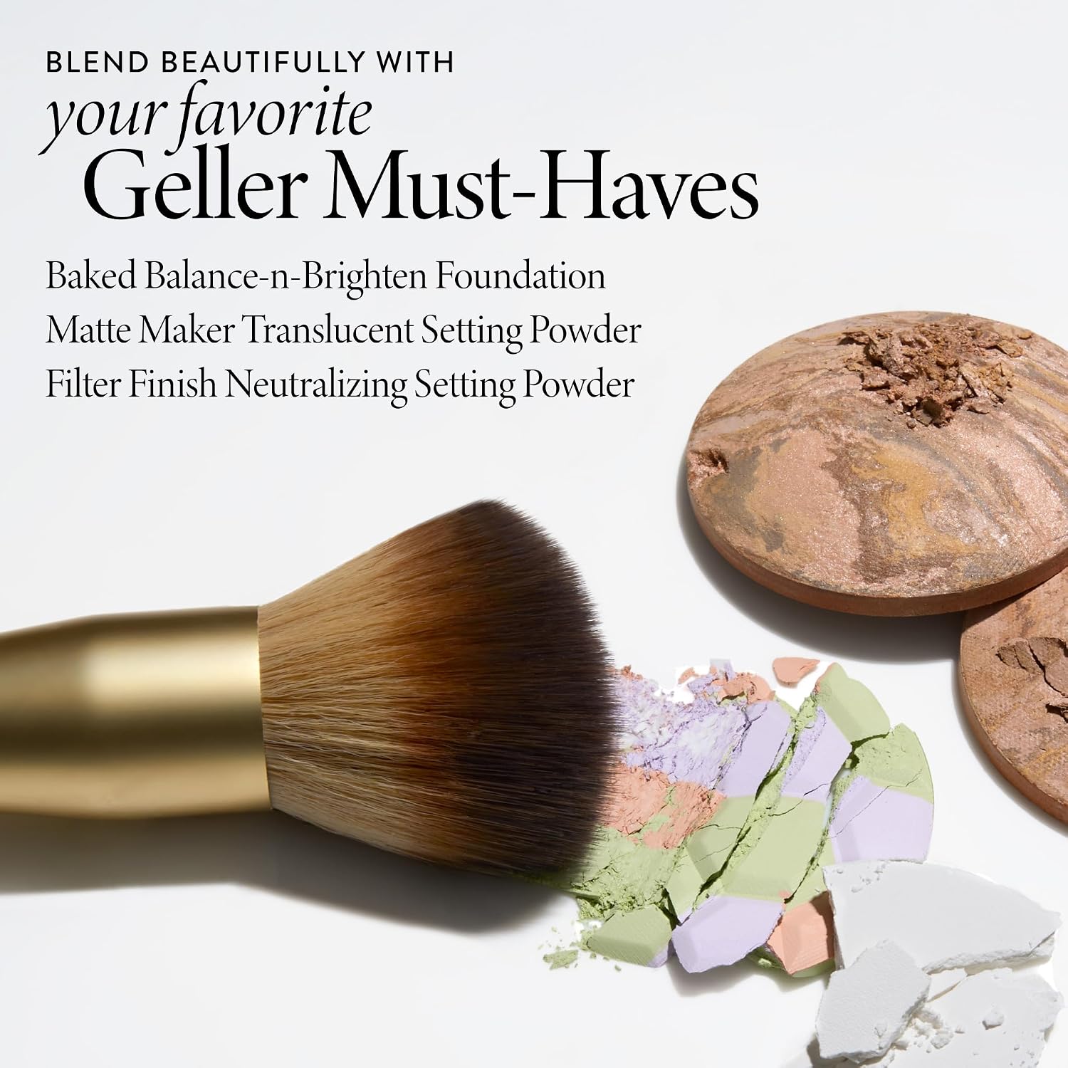 Thumbnail 4 de LAURA GELLER Full Face Powder Brush with Wooden Handle in Midnight Black