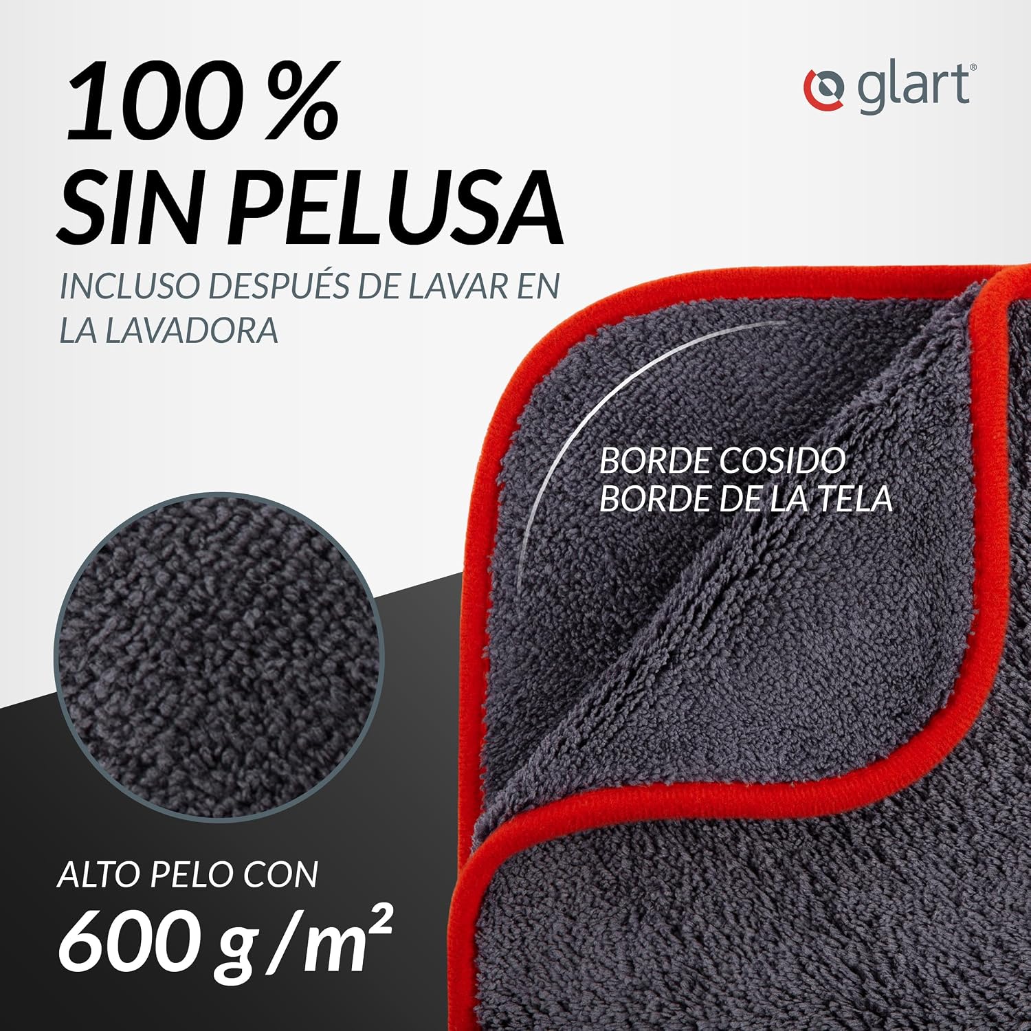 Detalle 2 de Glart 443TP set de toallas microfibra 40x40